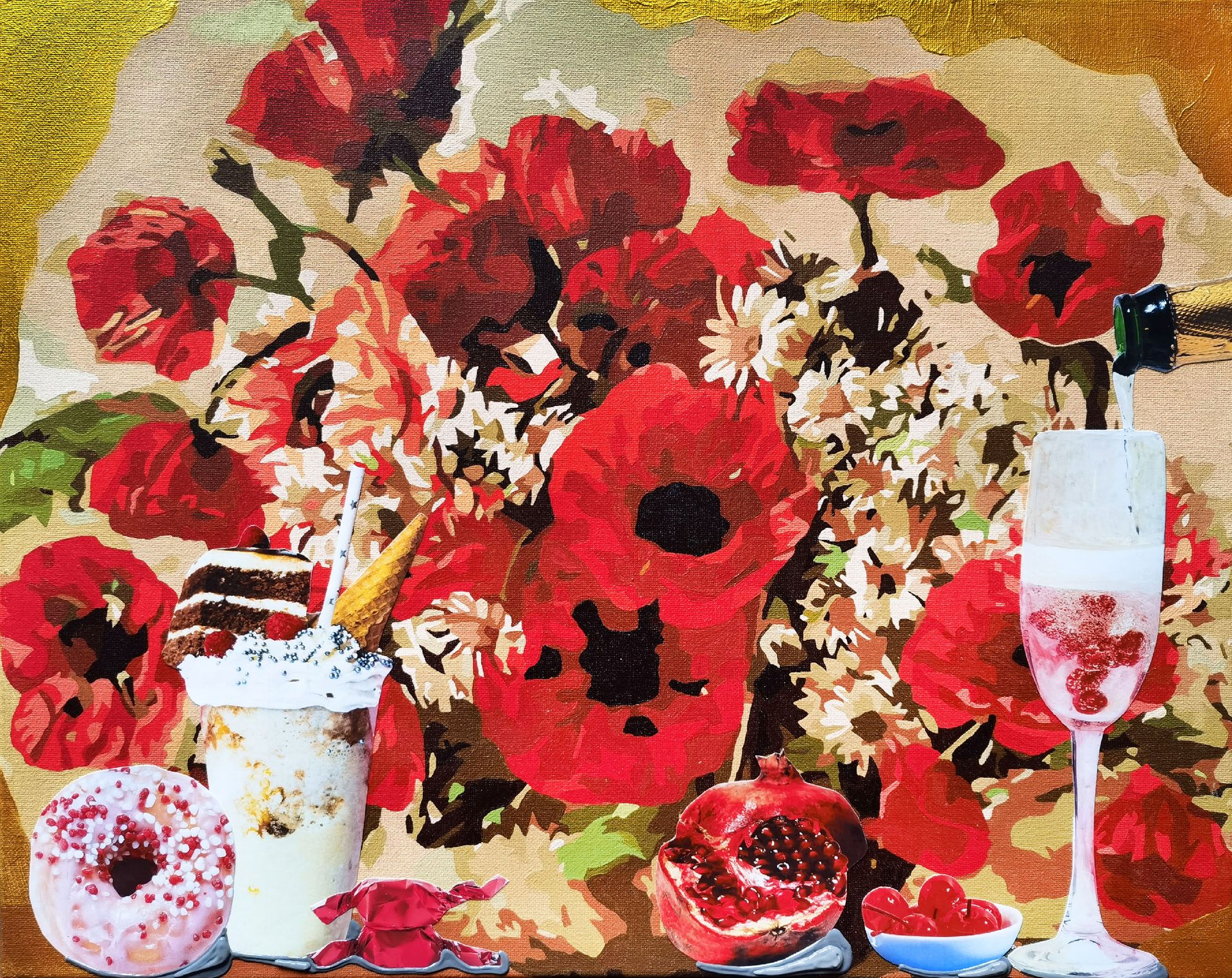 Ирина БАСТ (Картина, живопись - 
                  50 x 40 см) Завтрак красивой женщины