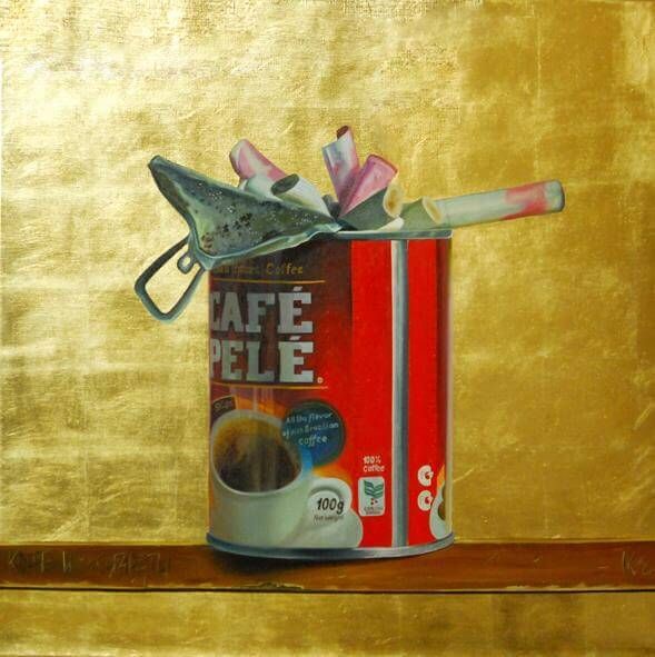Иван Коршунов (Картина, живопись - 
                  100 x 100 см) Кофе и сигареты
