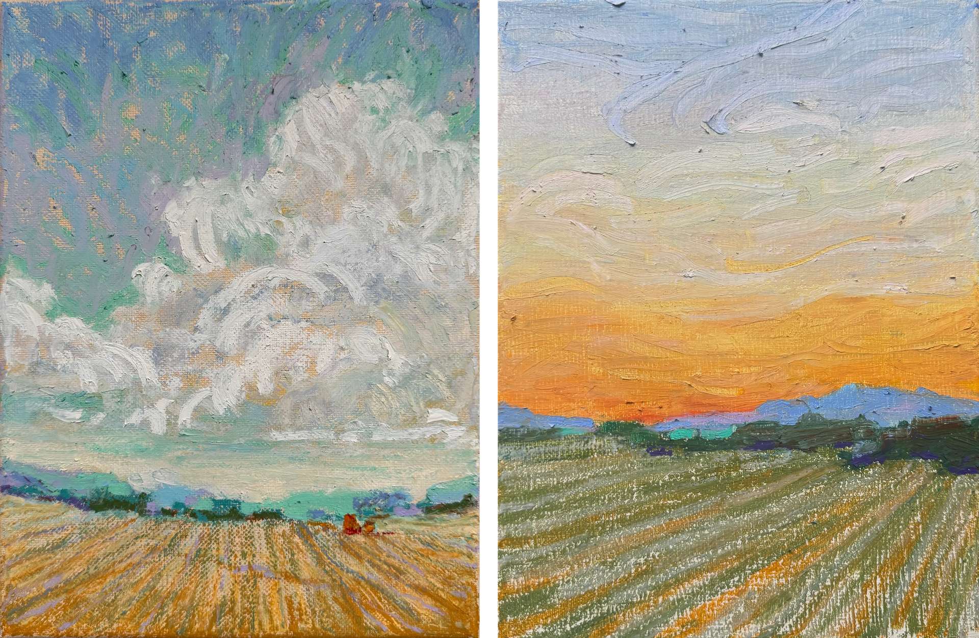 Наталья Журавлева (Картина, живопись - 
                  36 x 24 см) Пейзаж. Тоскана. Диптих