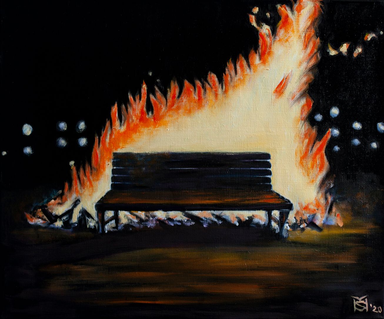 Мария Субботина (Картина, живопись - 
                  60 x 50 см) Место встречи. 2020