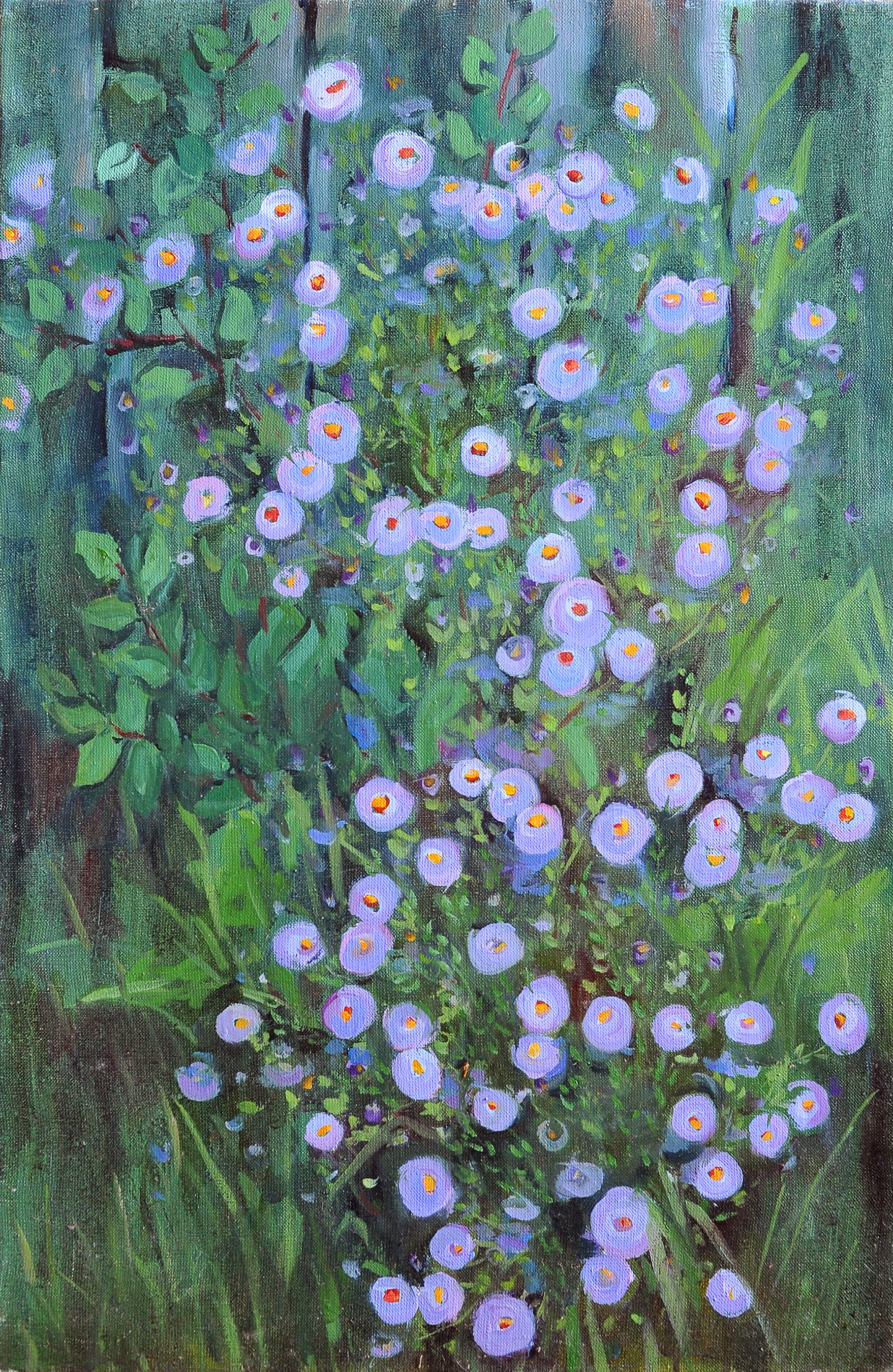 Анастасия Сегренёва (Картина, живопись - 
                  46 x 70 см) Сиреневые огоньки