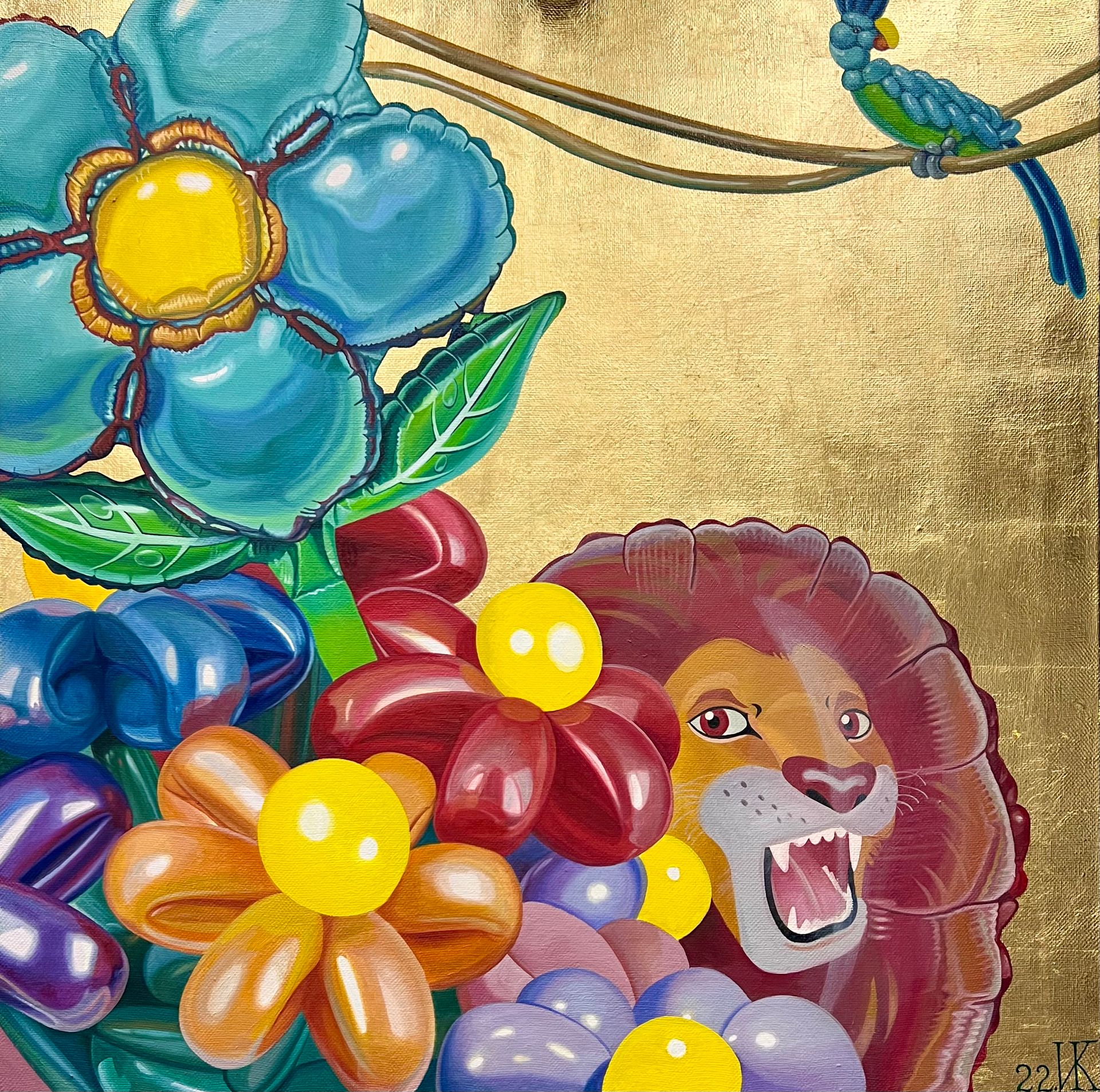 Иван Коршунов (Картина, живопись - 
                  100 x 100 см) Огнеривый лев