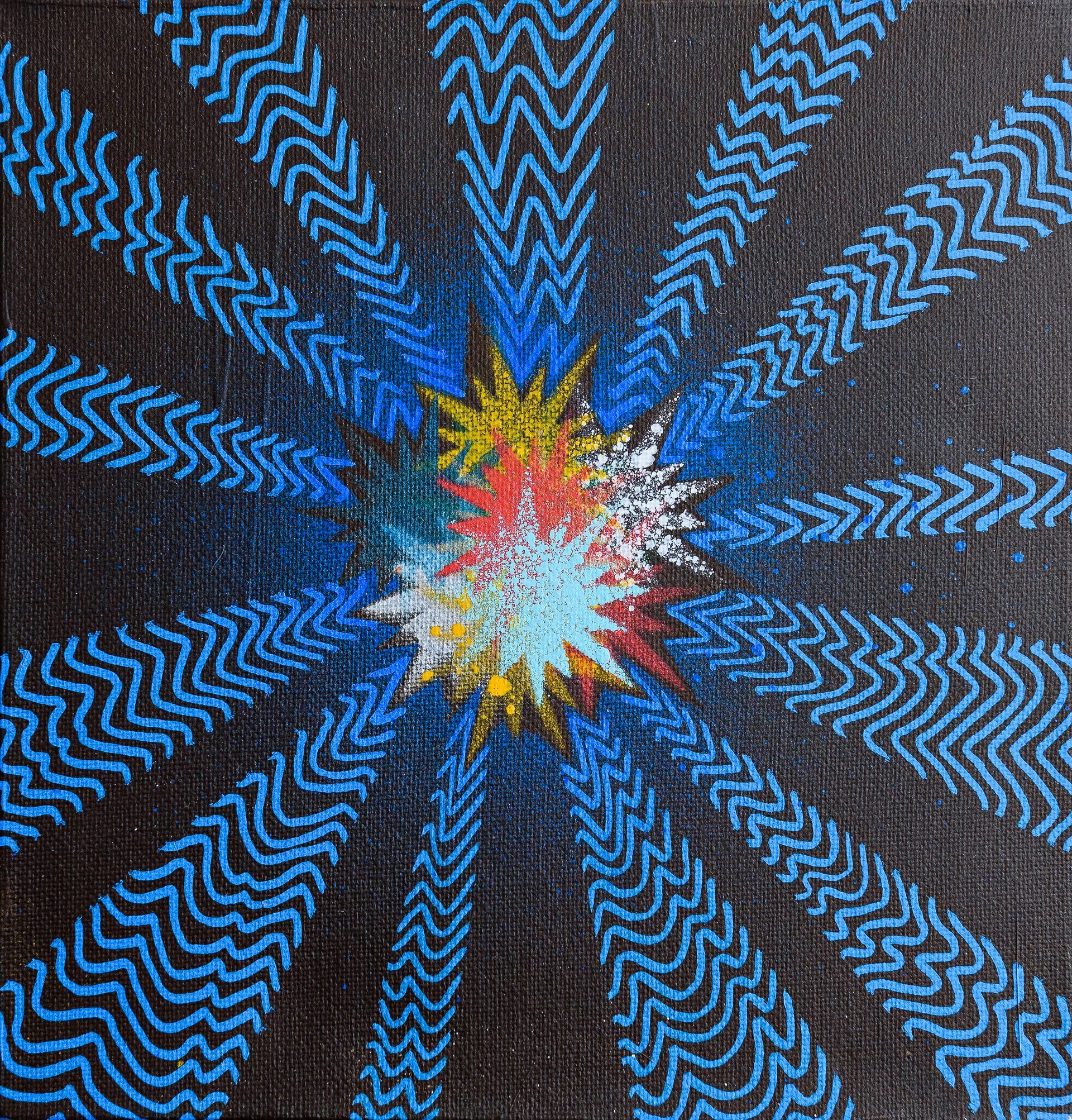 Евгений Куковеров (Картина, живопись - 
                  20 x 20 см) Синяя звезда