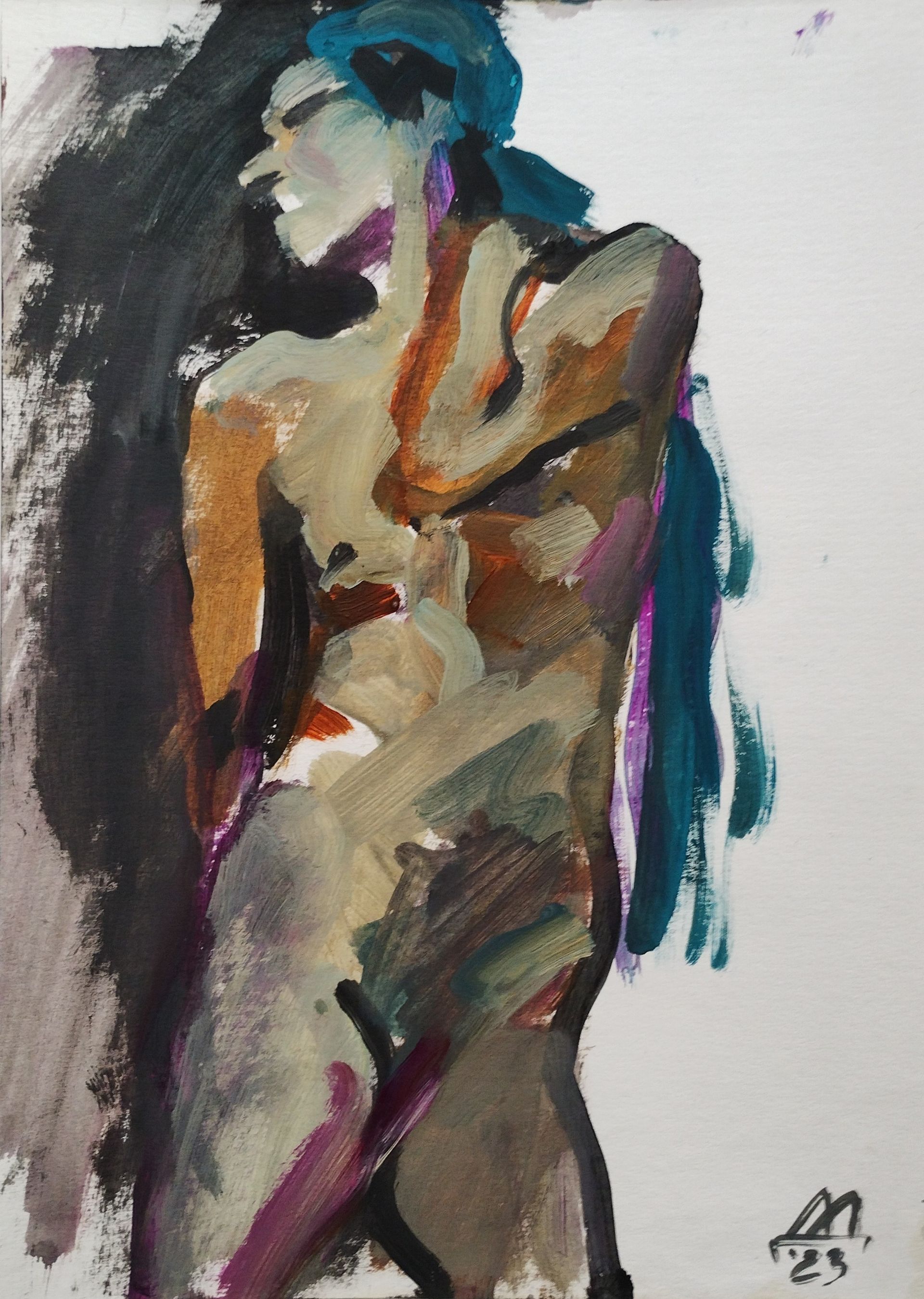 Диана Дербеденева (Авторская графика - 
                  29.5 x 42 см) Ню