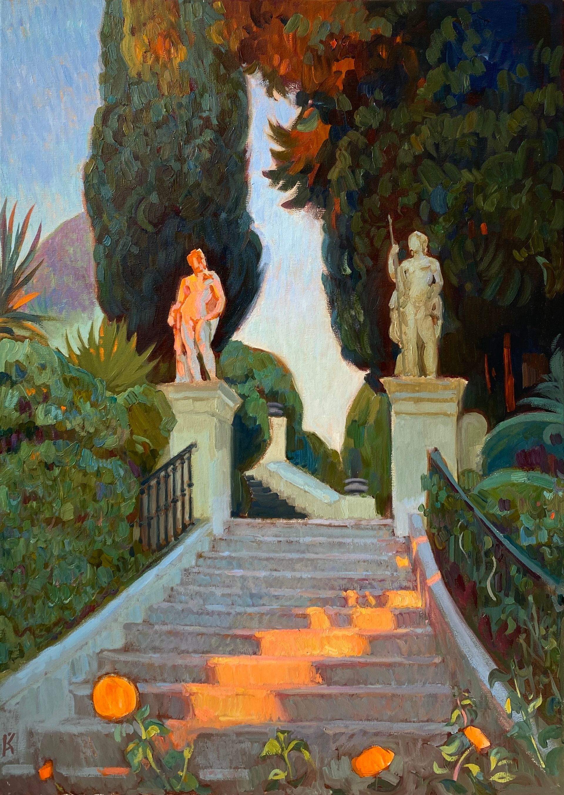 Алексей Кротов (Картина, живопись - 
                  50 x 70 см) Лестница во дворце Ахиллеон