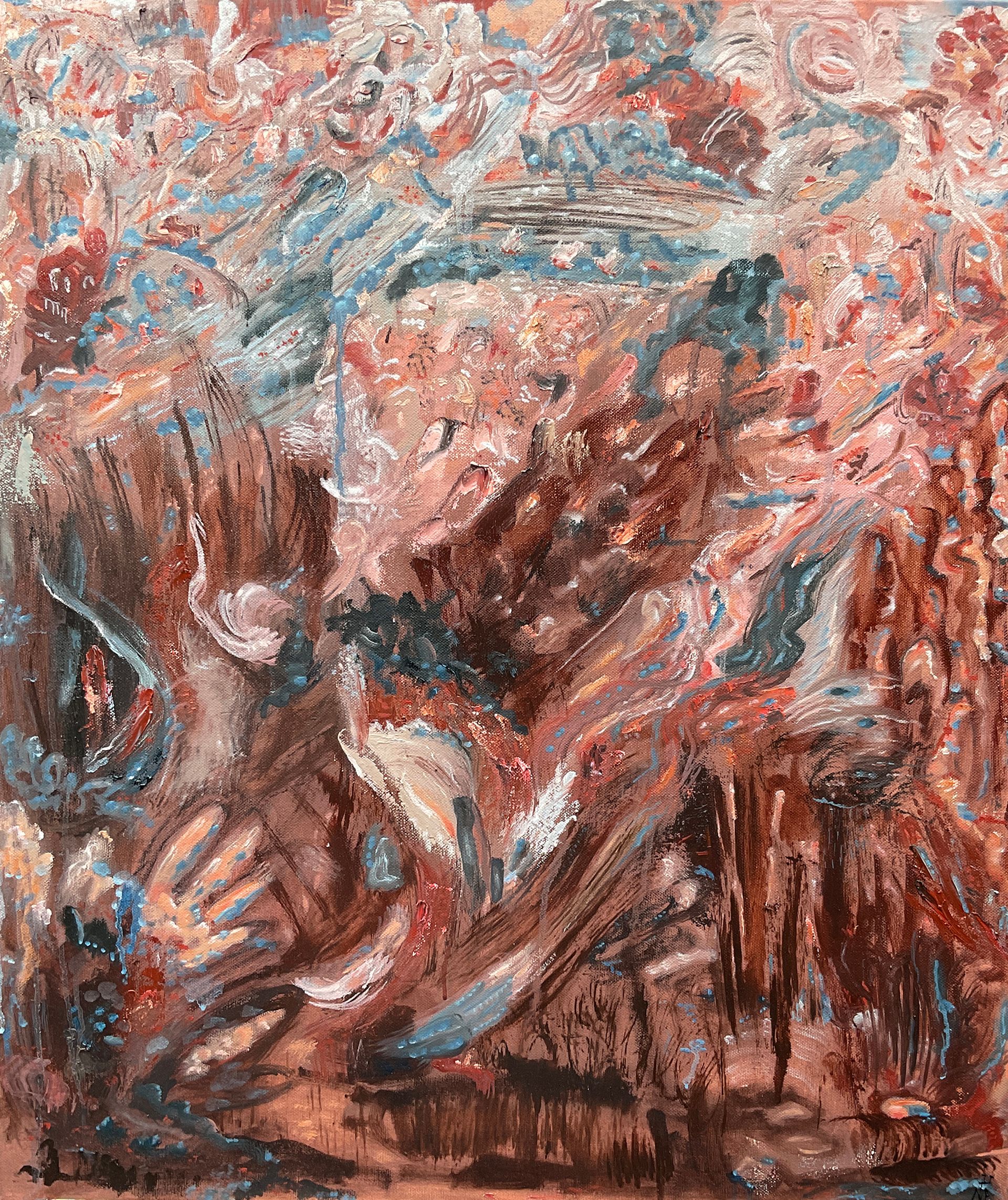 Мария Алдашкова (Картина, живопись - 
                  60 x 70 см) Вера и затаившийся тигр