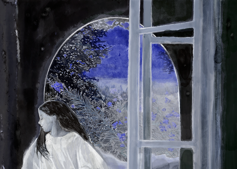 Лена Марру (Графика печатная - 
                  70 x 50 см) Без названия