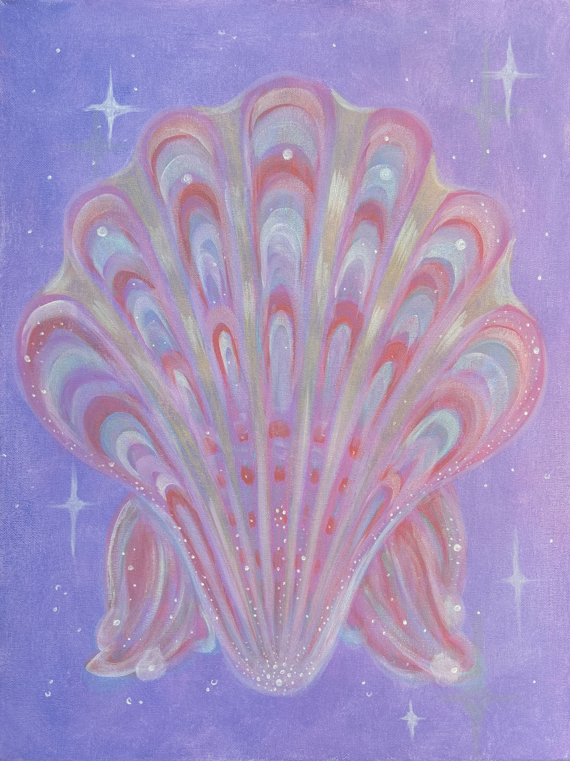 Ира Пенкина (Картина, живопись - 
                  40 x 50 см) Ракушка сиреневая