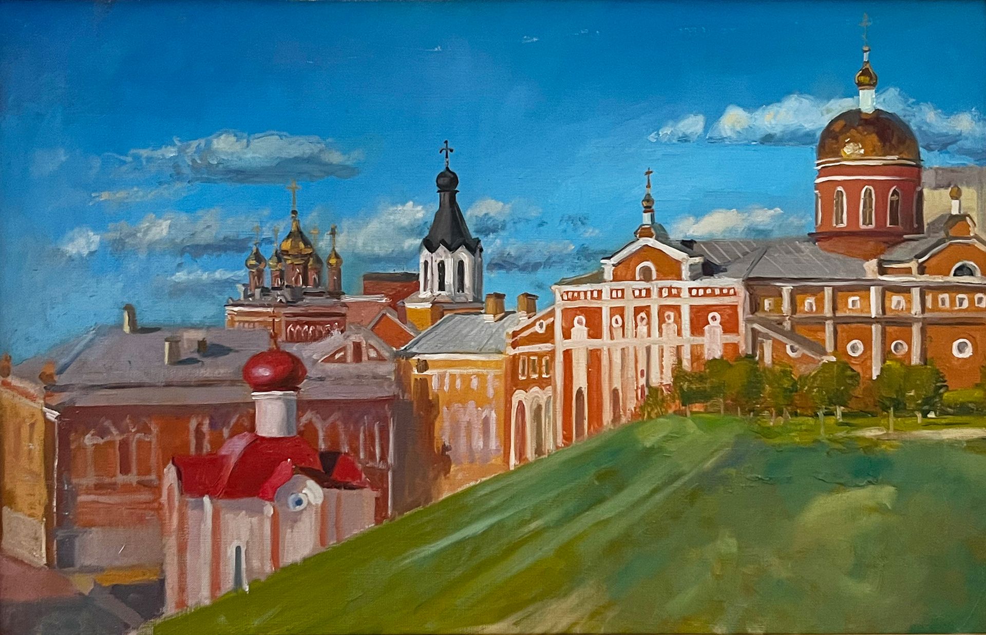 Алиса Деточкина (Картина, живопись - 
                  70 x 45 см) Иверский монастырь