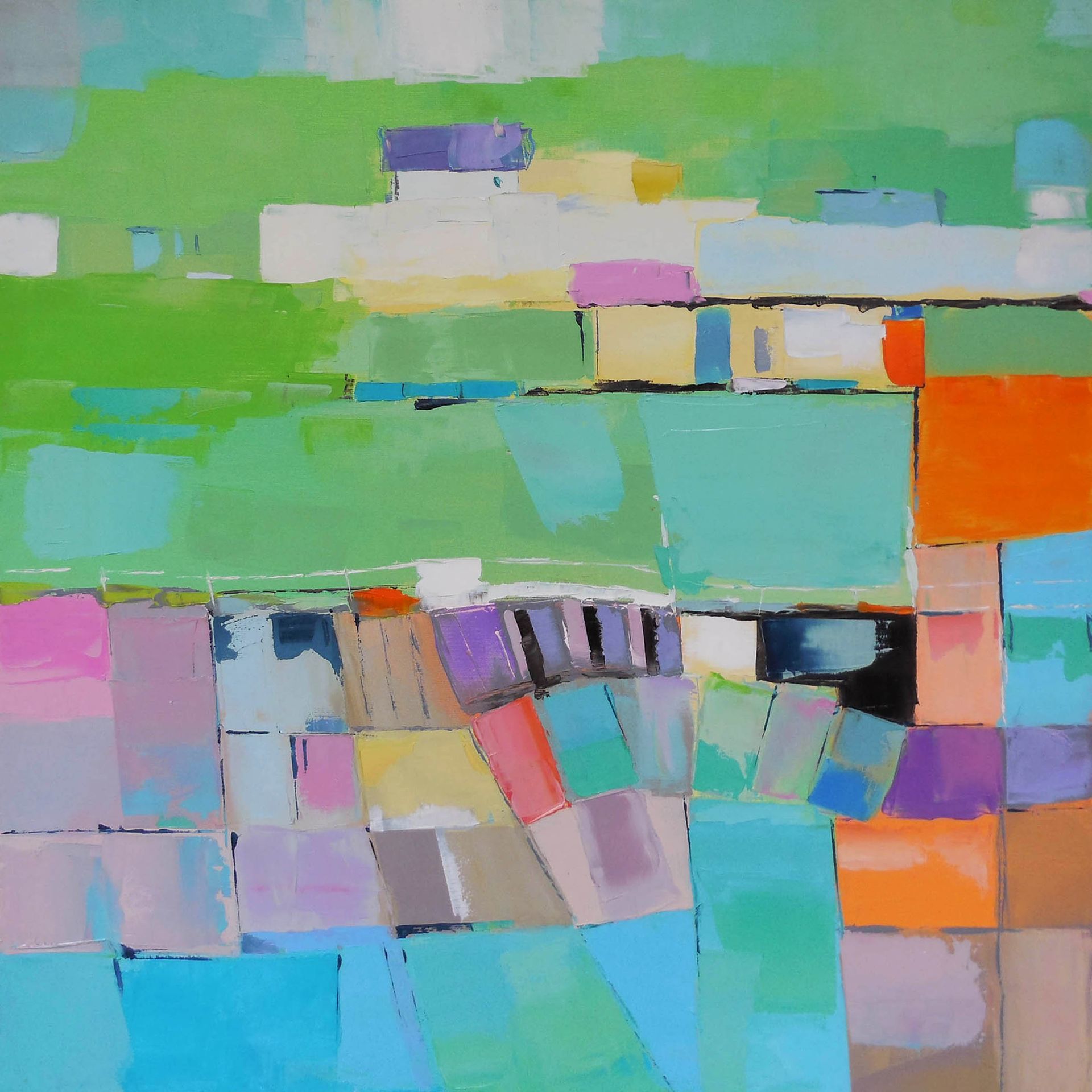 Андрей Шенгелия (Картина, живопись - 
                  60 x 60 см) Old dam