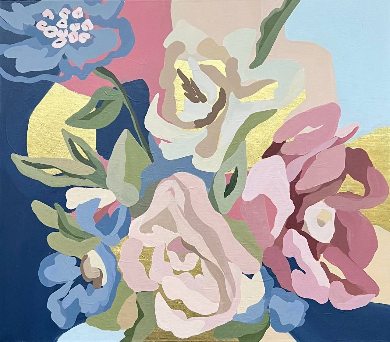 Ольга Змиевец (Картина, живопись - 
                  80 x 70 см) Abstract flowers 13
