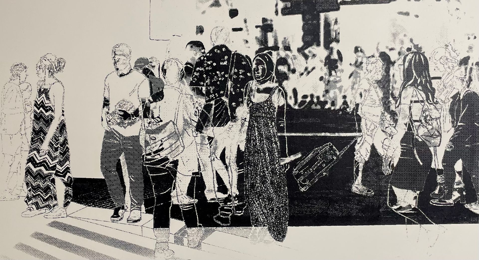 Екатерина Воронкова (Графика печатная - 
                  70 x 45 см) Crossing ll