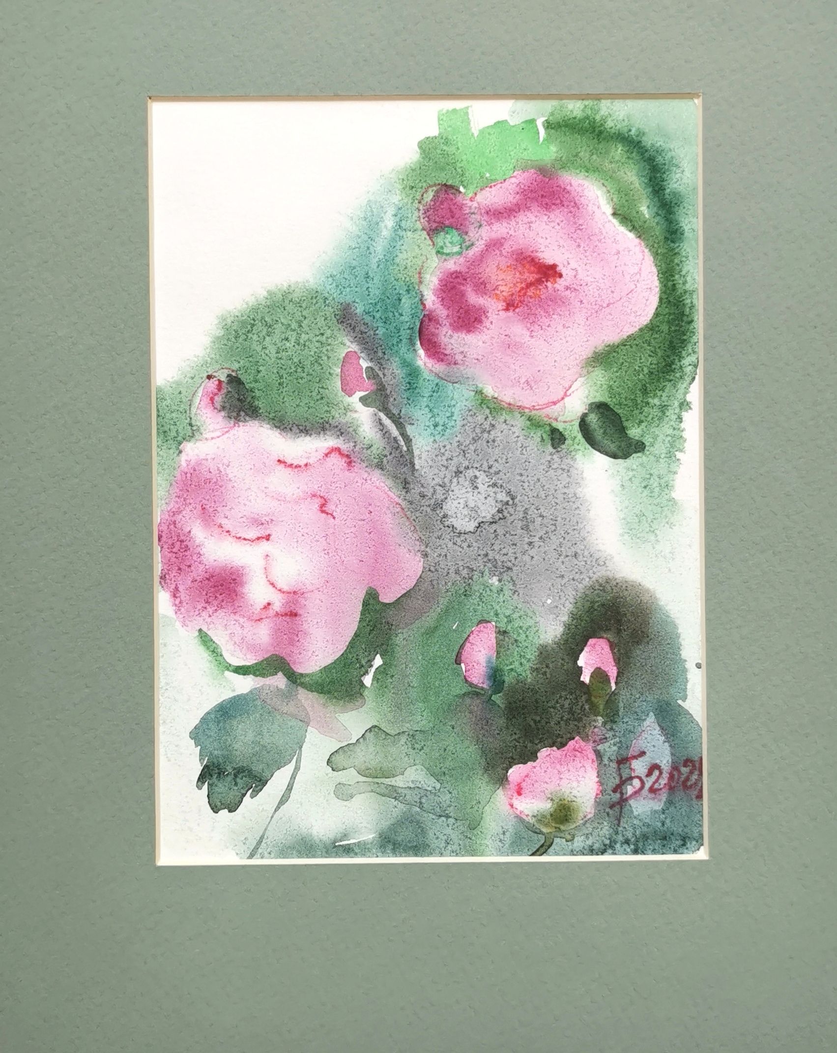 Регина Буглеева (Авторская графика - 
                  24 x 30 см) Розы