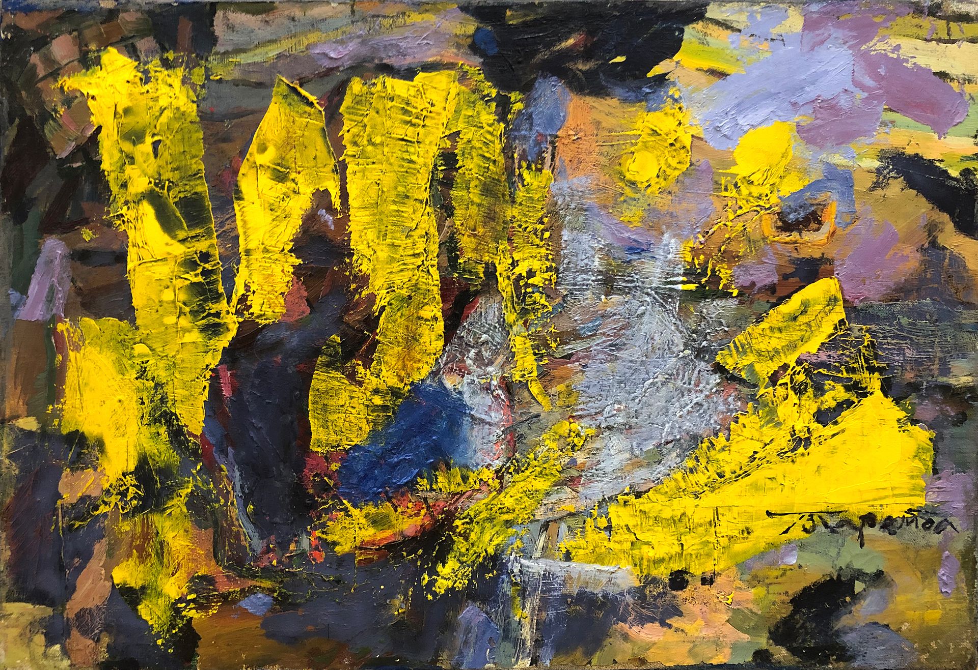 Полина Заремба (Картина, живопись - 
                  50 x 40 см) Синий янтарь