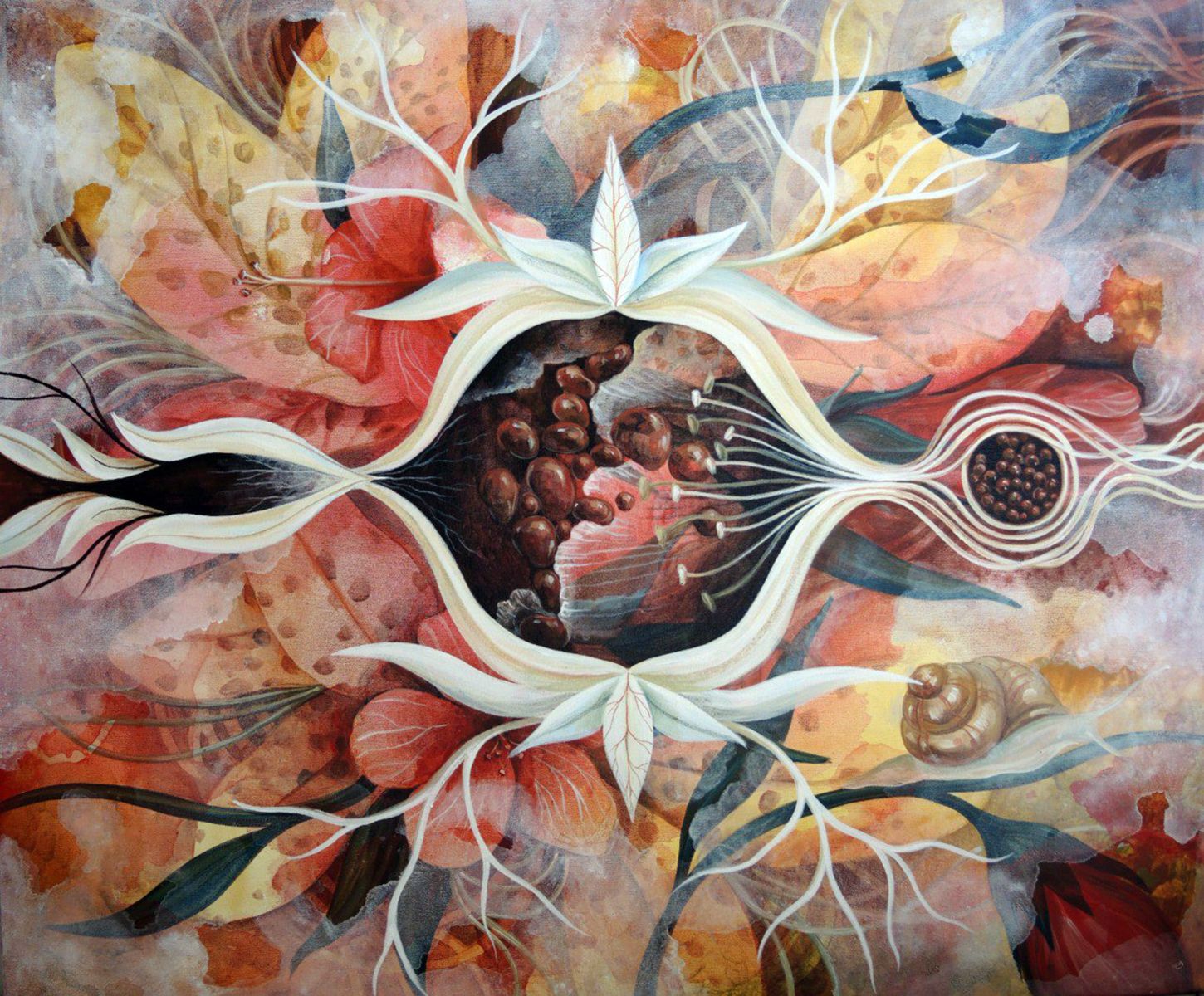Альбина Бунина (Картина, живопись - 
                  92 x 76 см) Большой мир маленькой улитки