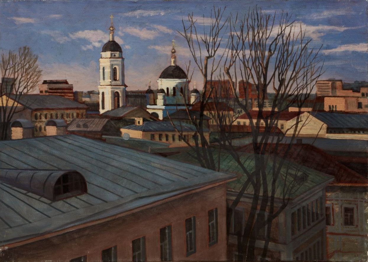 Николай Пак (Картина, живопись - 
                  70 x 50 см) Над крышами