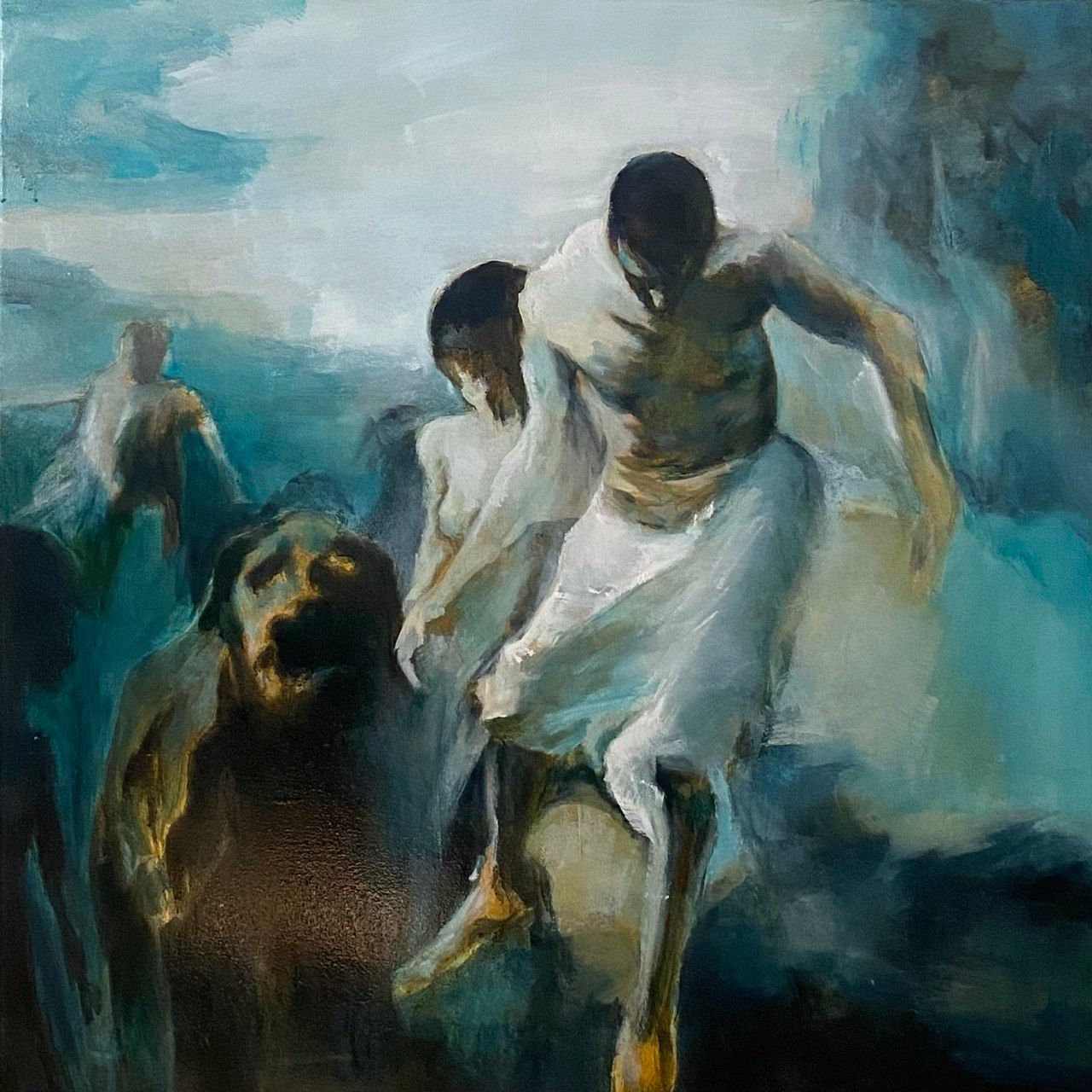 Лена Троянская (Картина, живопись - 
                  90 x 90 см) Новый Тициан