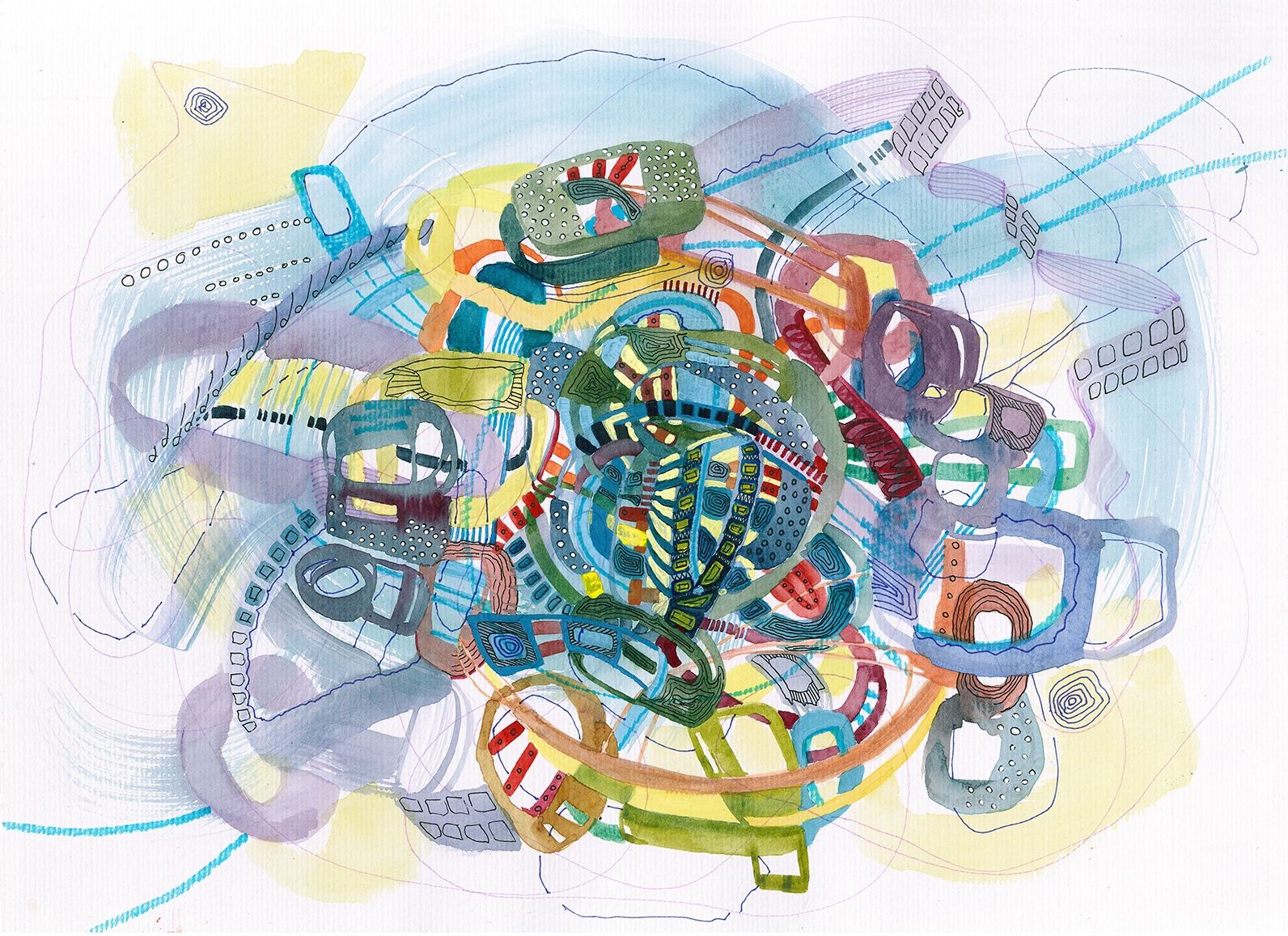 Елена Ширяева (Авторская графика - 
                  54 x 43 см) Фокусы