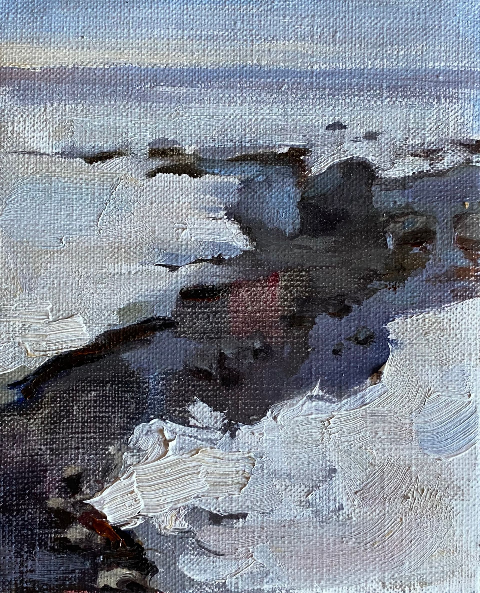 Алина Буглеева (Картина, живопись - 
                  18 x 20 см) Оттепель