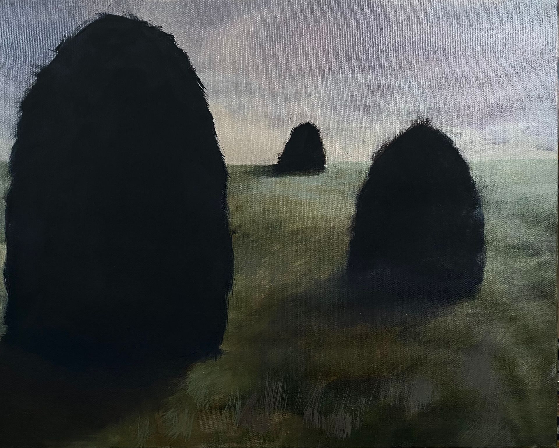Катя Никитина (Картина, живопись - 
                  50 x 40 см) Стога