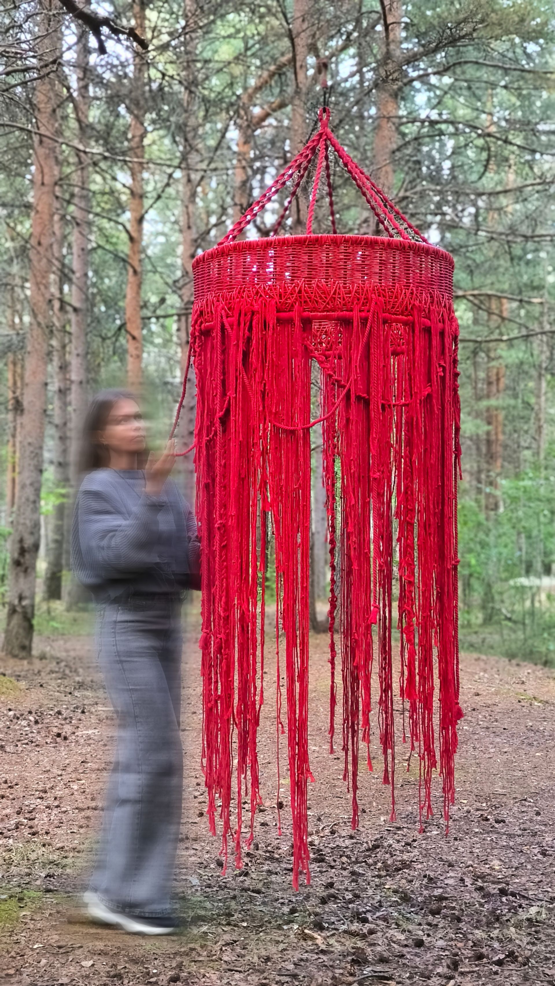 Валерия Корельская (Объект - 
                  80 x 240 см) Подвесной светильник "Красный Д80"