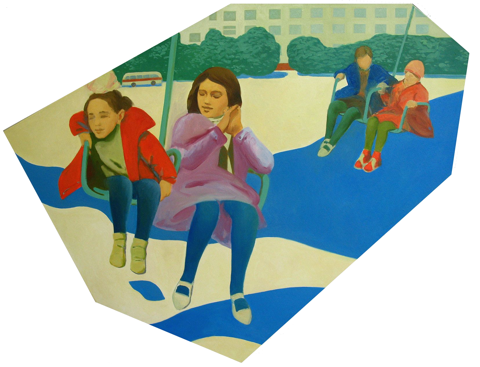 Вадим Леухин (Картина, живопись - 
                  140 x 120 см) Качели