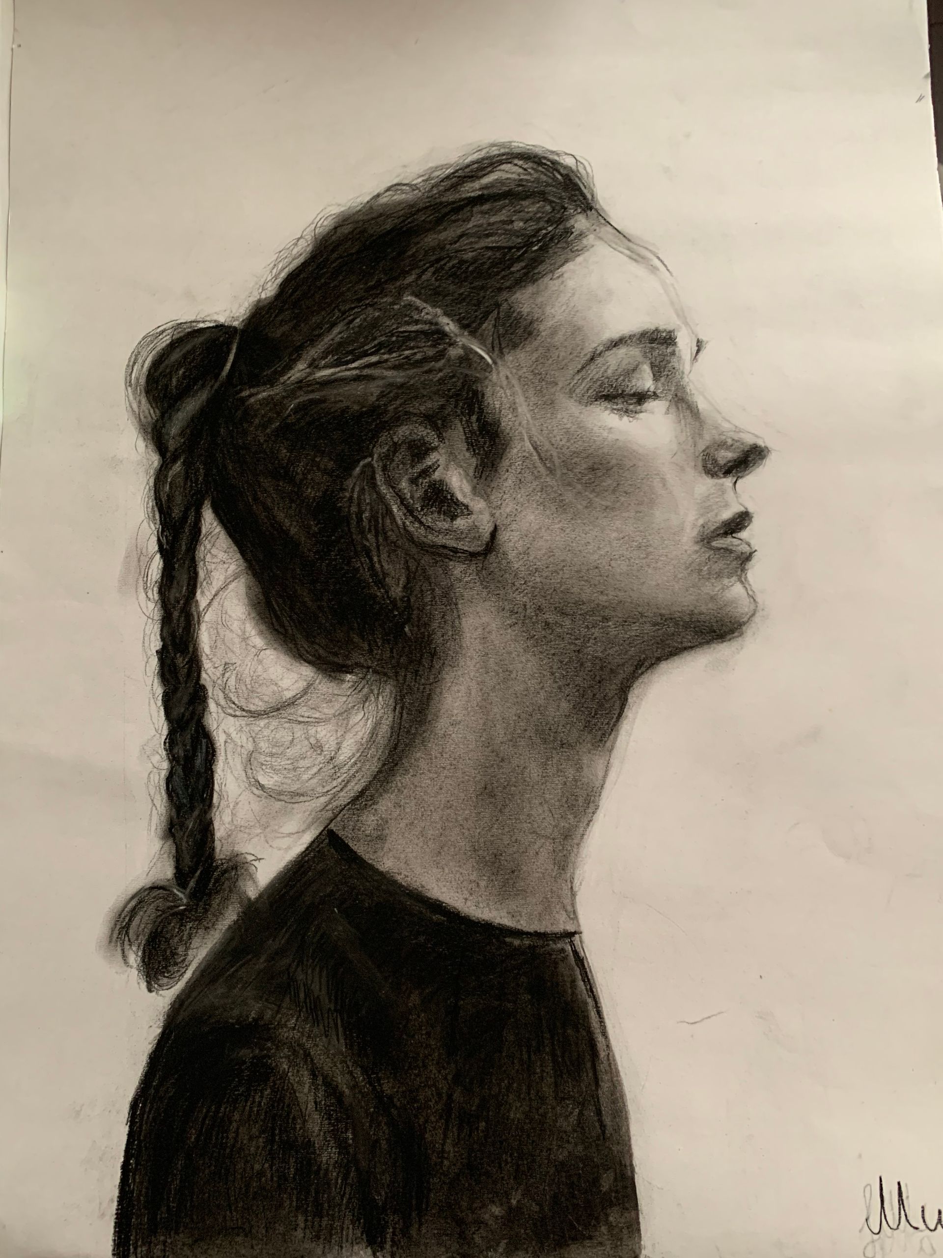 Милана Семенова (Авторская графика - 
                  43 x 61 см) the girl