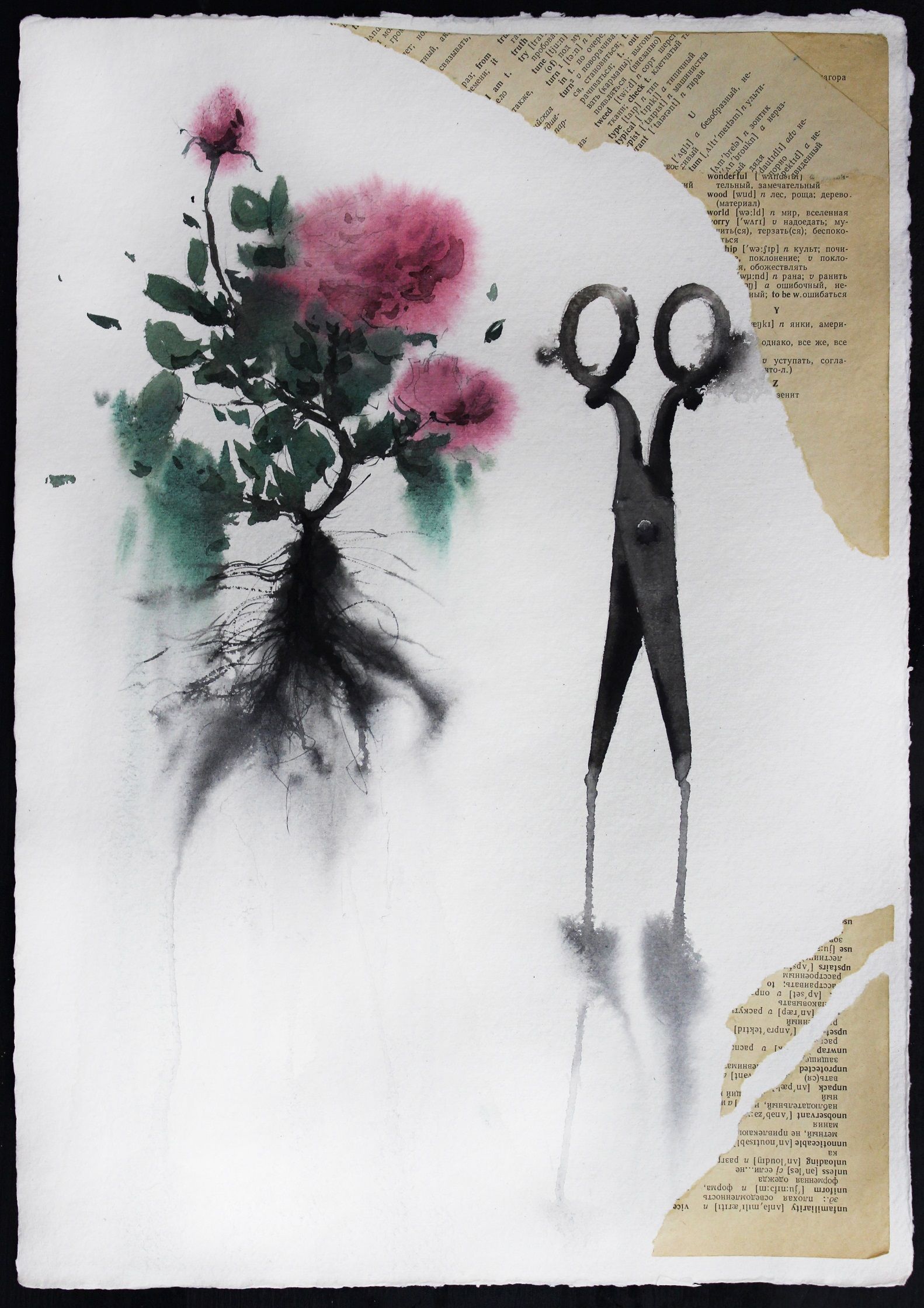 Ирина Петровская (Авторская графика - 
                  30 x 40 см) Dead garden