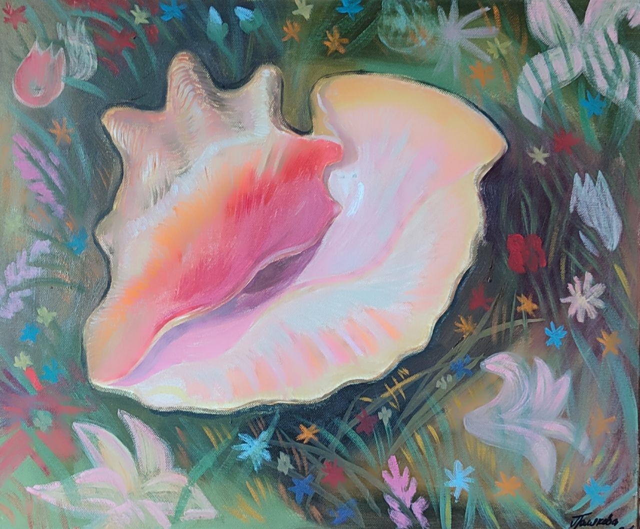 Анастасия Полякова (Картина, живопись - 
                  55 x 46 см) Ракушка
