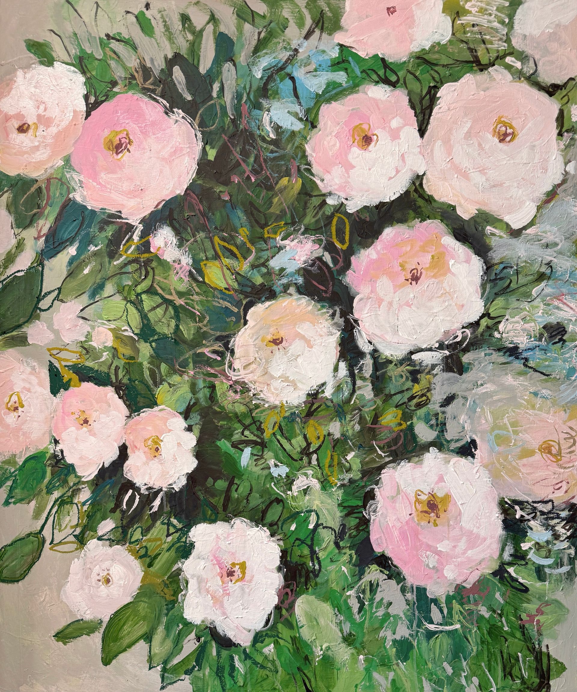 Анна Ганина (Картина, живопись - 
                  100 x 120 см) Love of roses
