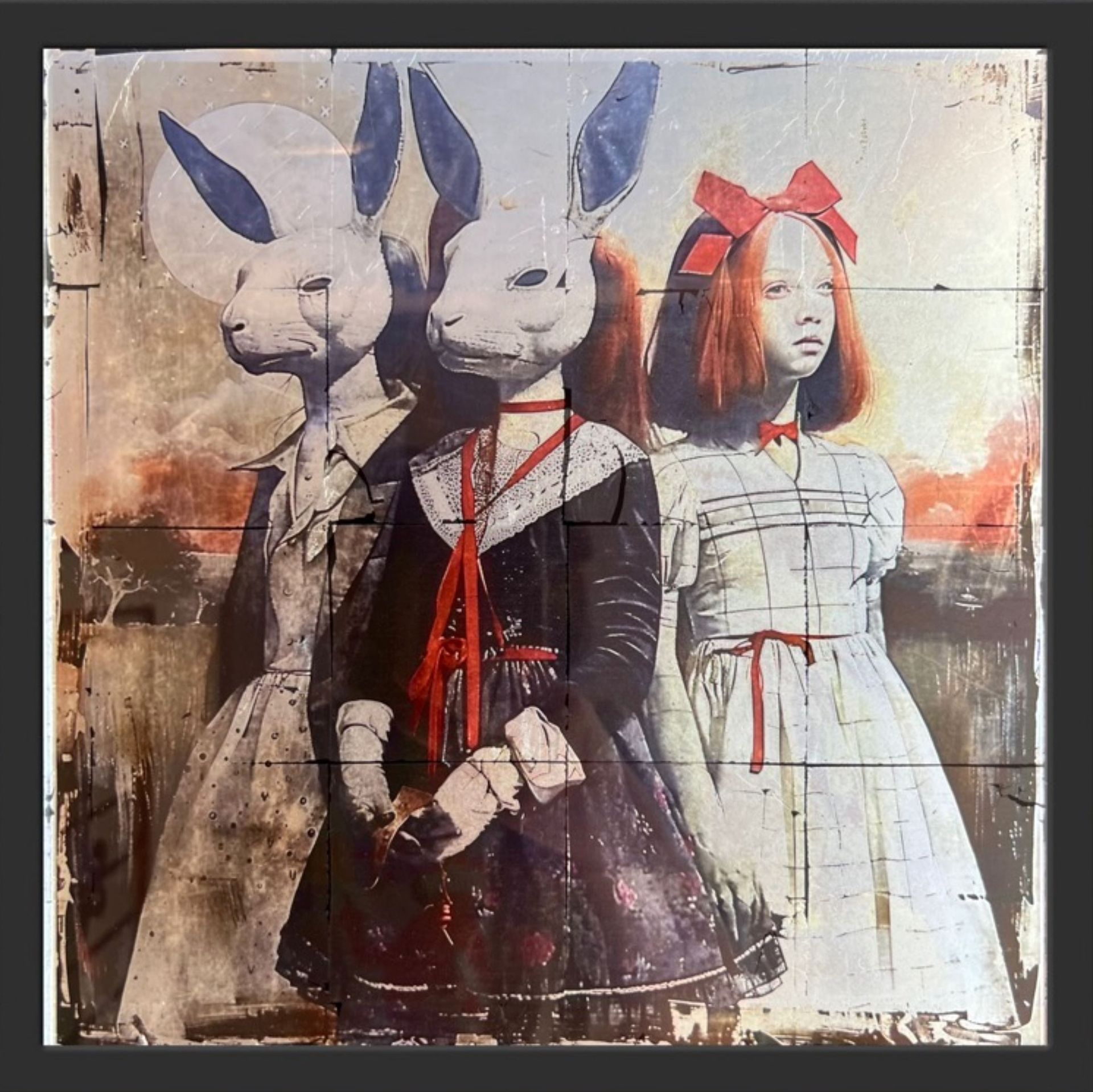 Нина Григель (Коллаж / ассамбляж - 
                  30 x 30 см) Семья