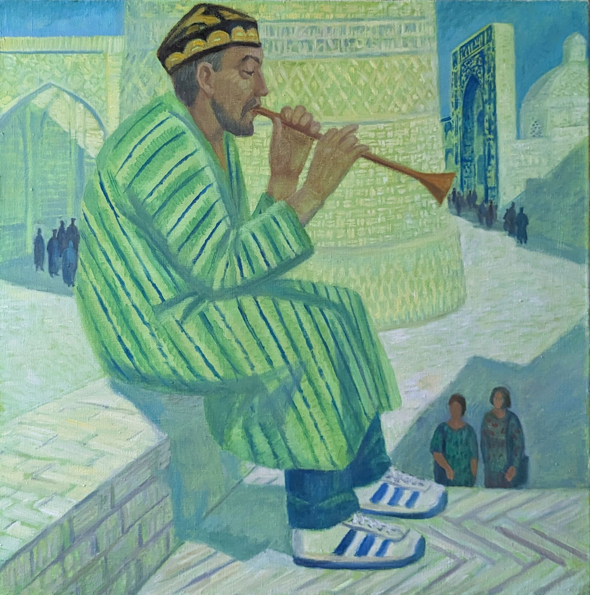 Екатерина Маланьина (Картина, живопись - 
                  70 x 70 см) Заклинатель