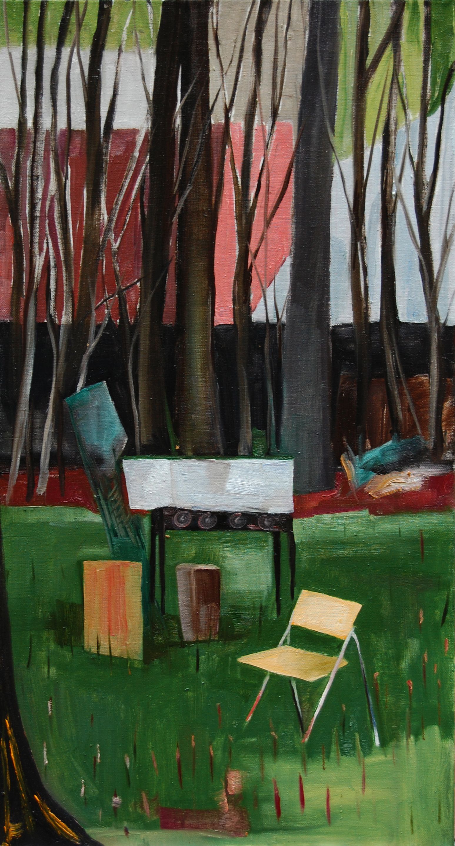 Анна Мельниченко (Картина, живопись - 
                  45 x 85 см) Сумерки в саду