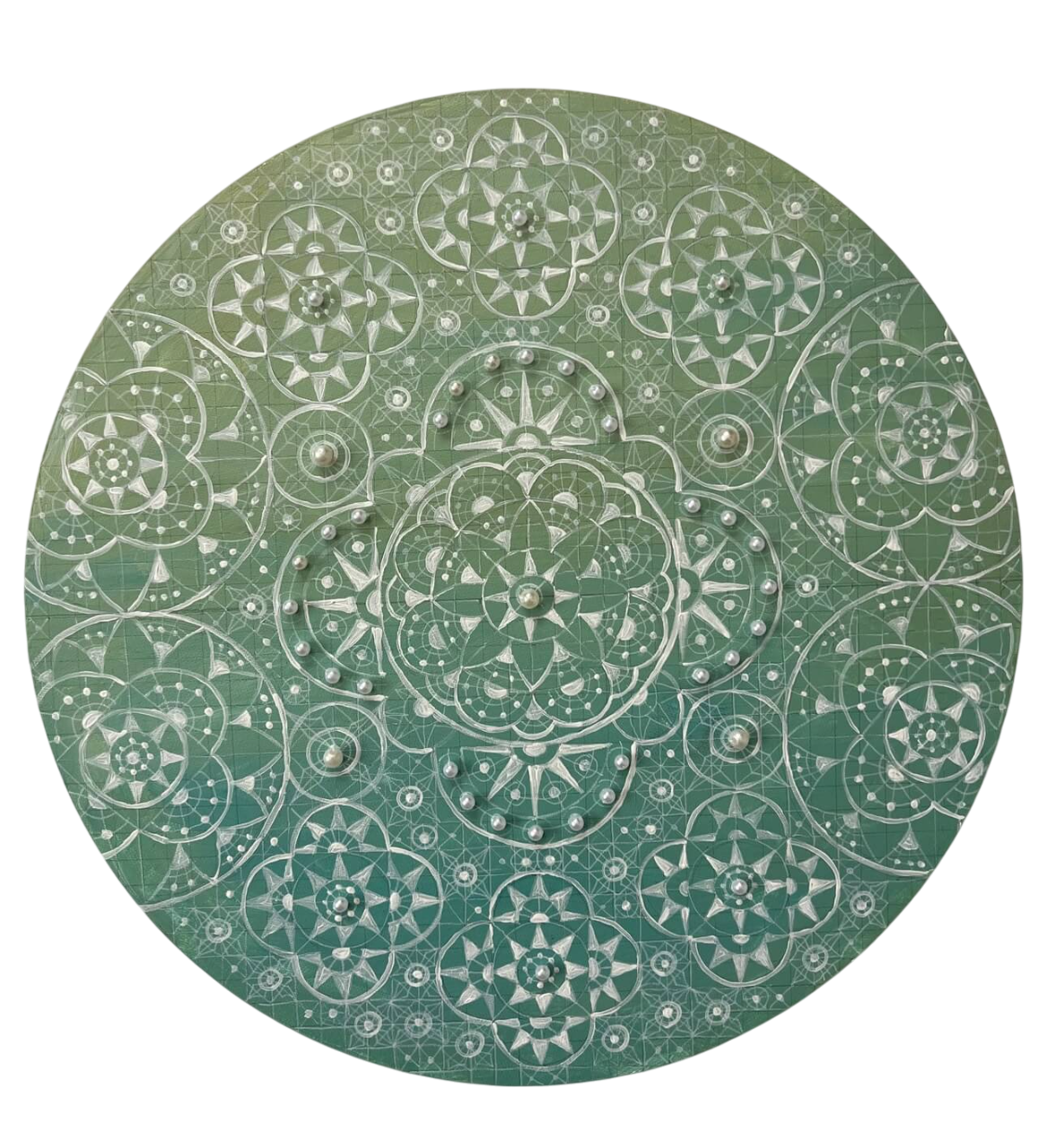 Лена Запрудских (Картина, живопись - 
                  40 x 40 см) Вышивка