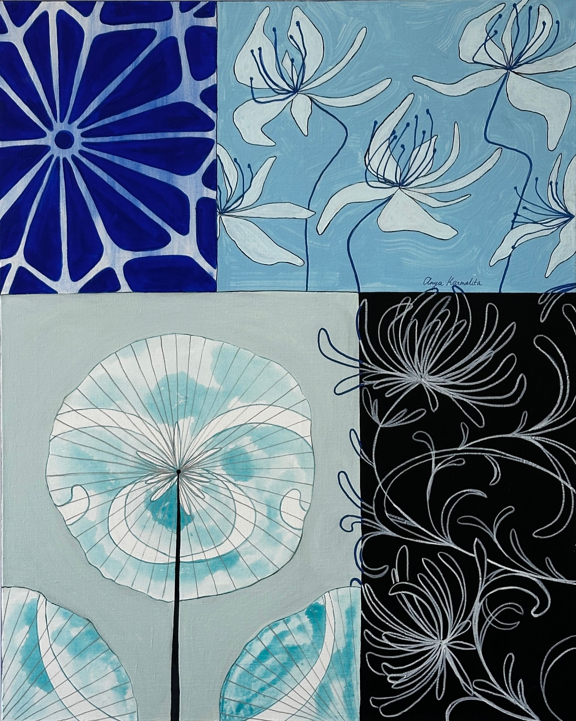 Аня Кармалита (Картина, живопись - 
                  80 x 100 см) Everything is blooming