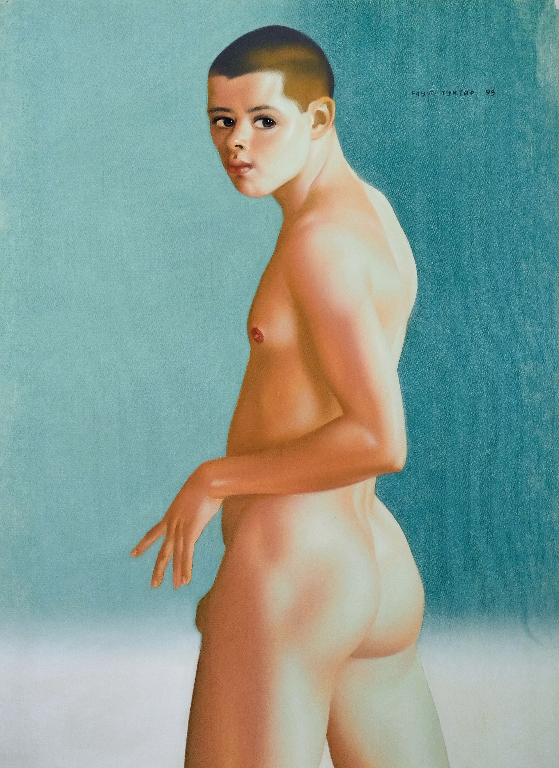 Рауф Туктар (Авторская графика - 
                  74 x 100 см) Обнаженный
