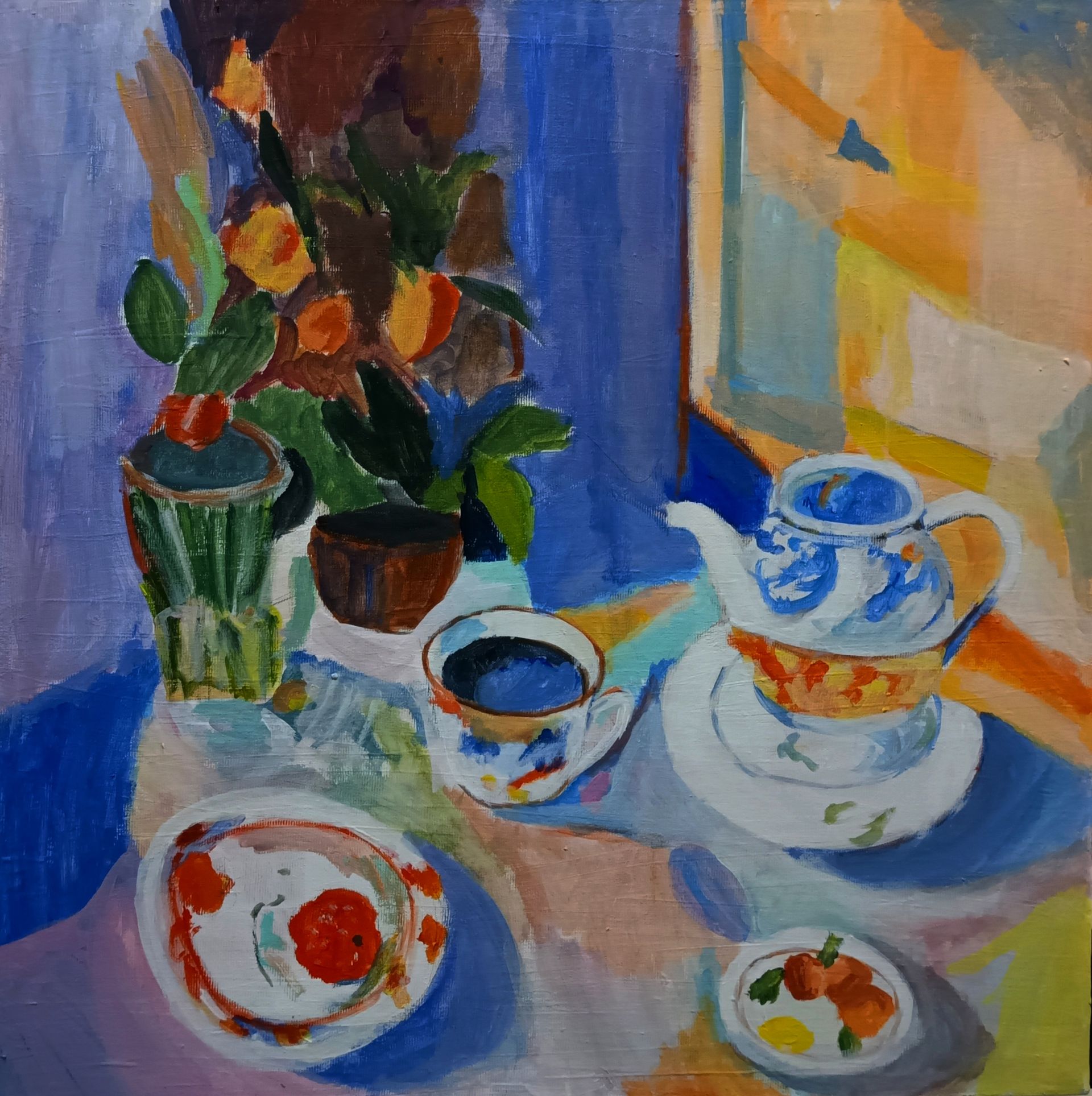 Ольга Чужакова (Картина, живопись - 
                  50 x 50 см) Теплое мгновение