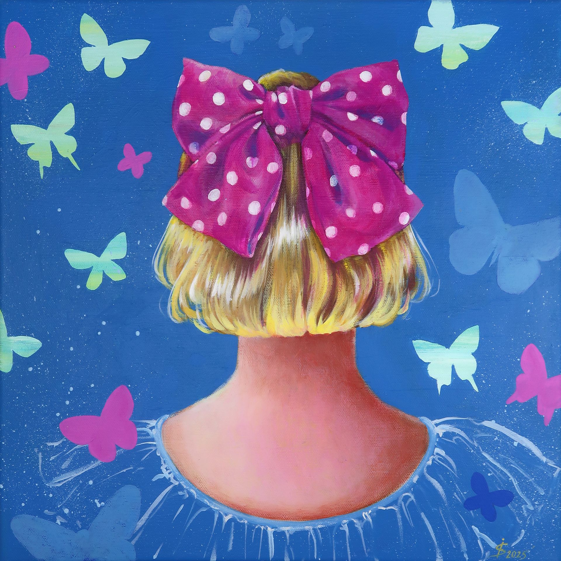 Светлана Искоских (Картина, живопись - 
                  40 x 40 см) Полет бабочки