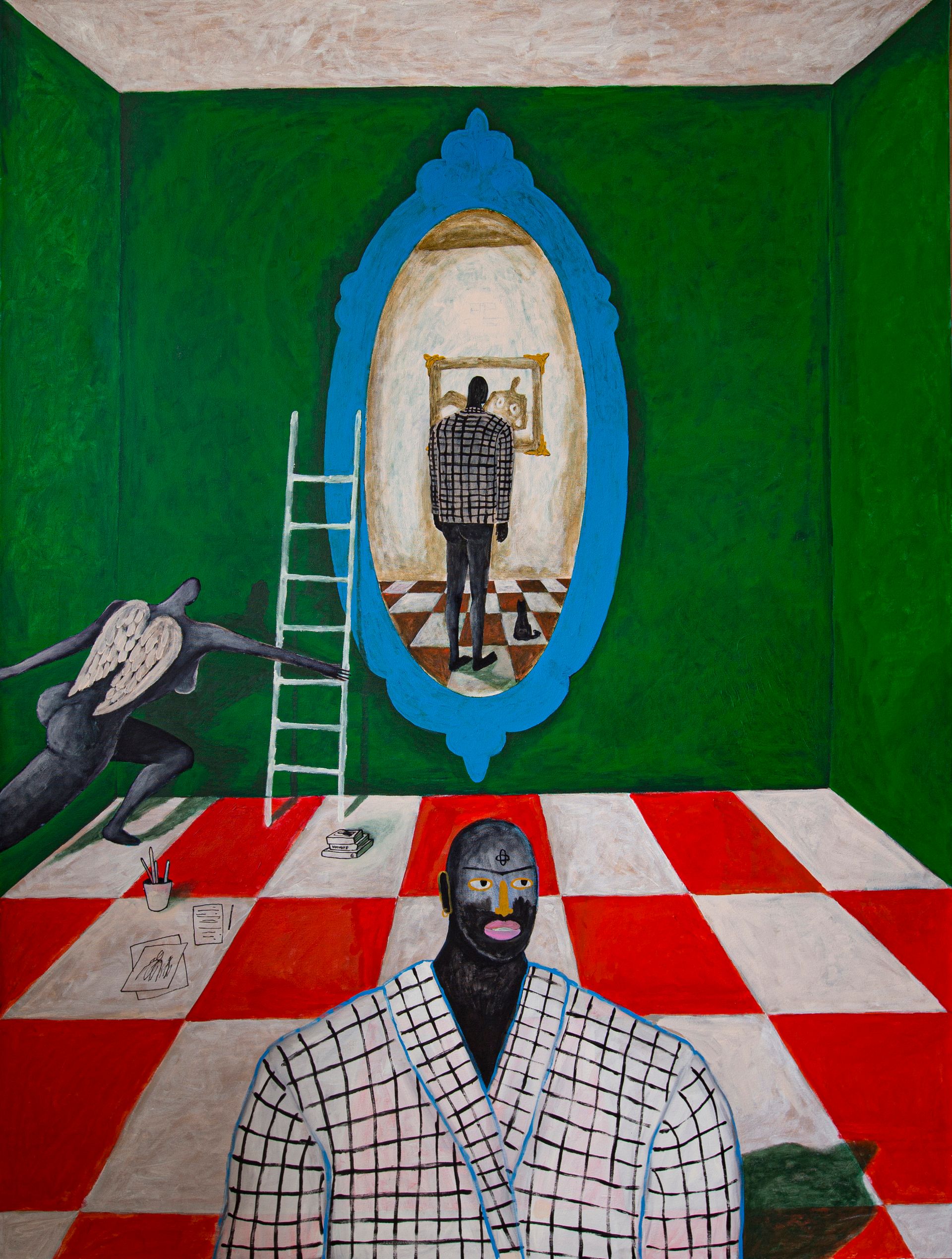 Иван Ненашев (Картина, живопись - 
                  160 x 180 см) Зеленая комната Ницше
