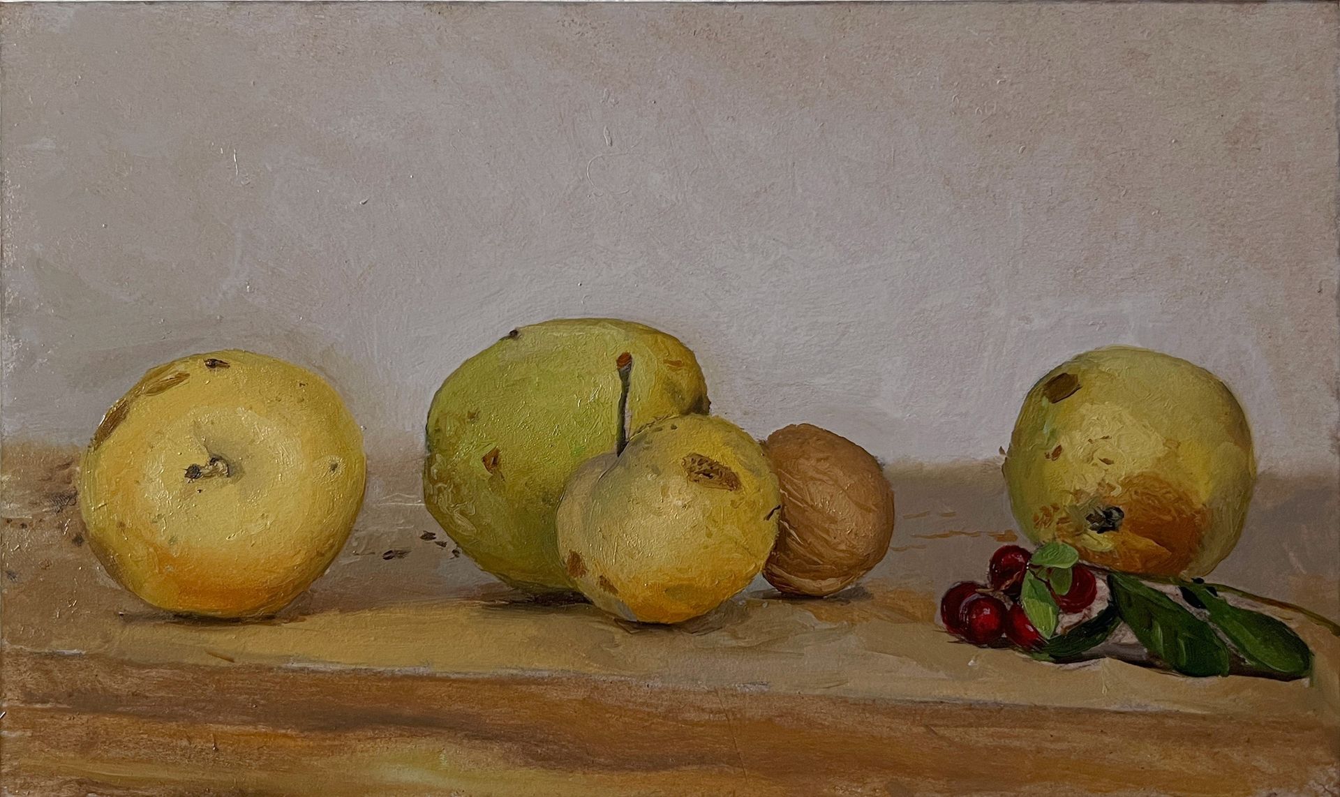 Михаил Псюрников (Картина, живопись - 
                  15 x 25 см) Яблочки