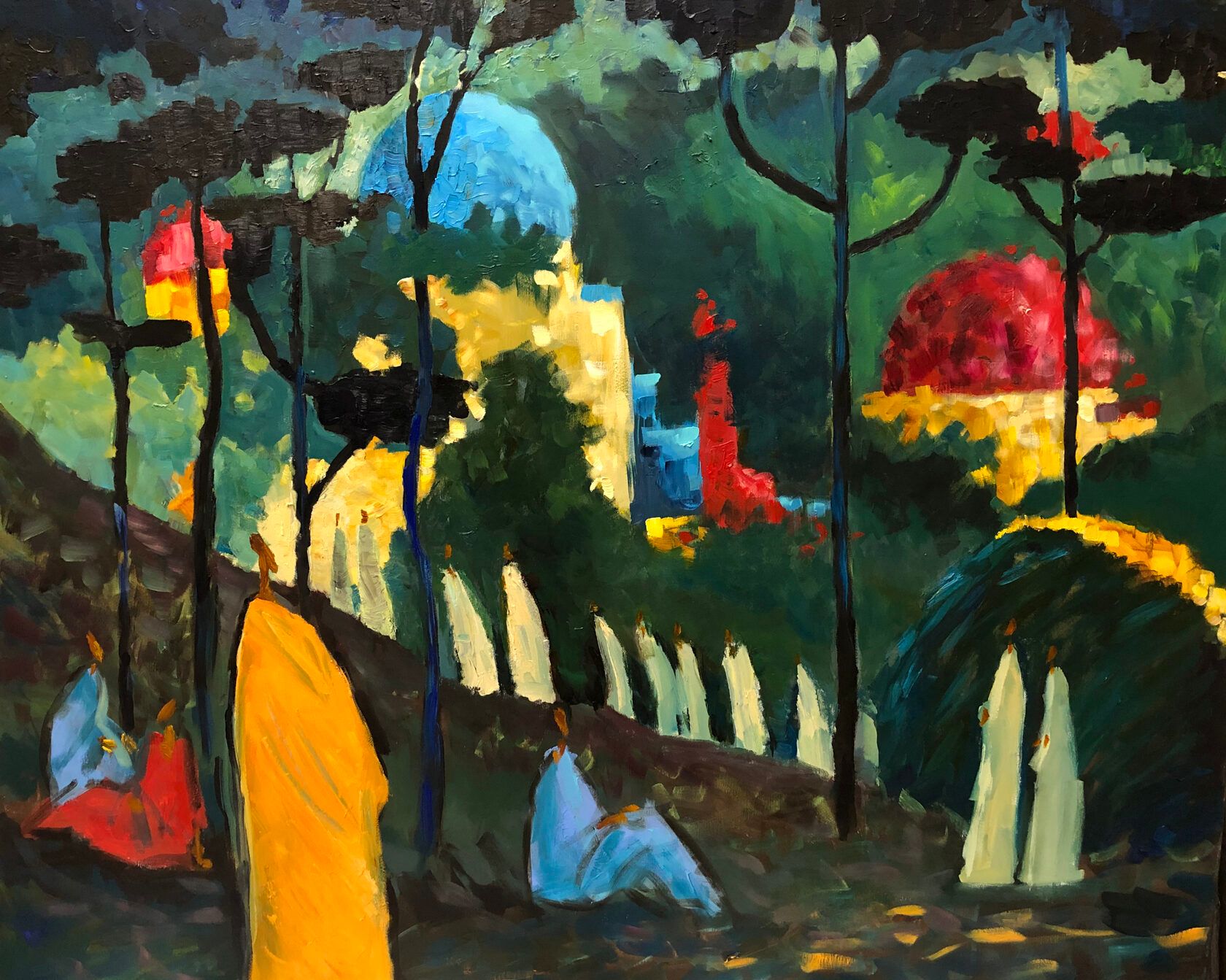 Святослав Игоревич Ушаков (Картина, живопись - 
                  110 x 90 см) Прощание