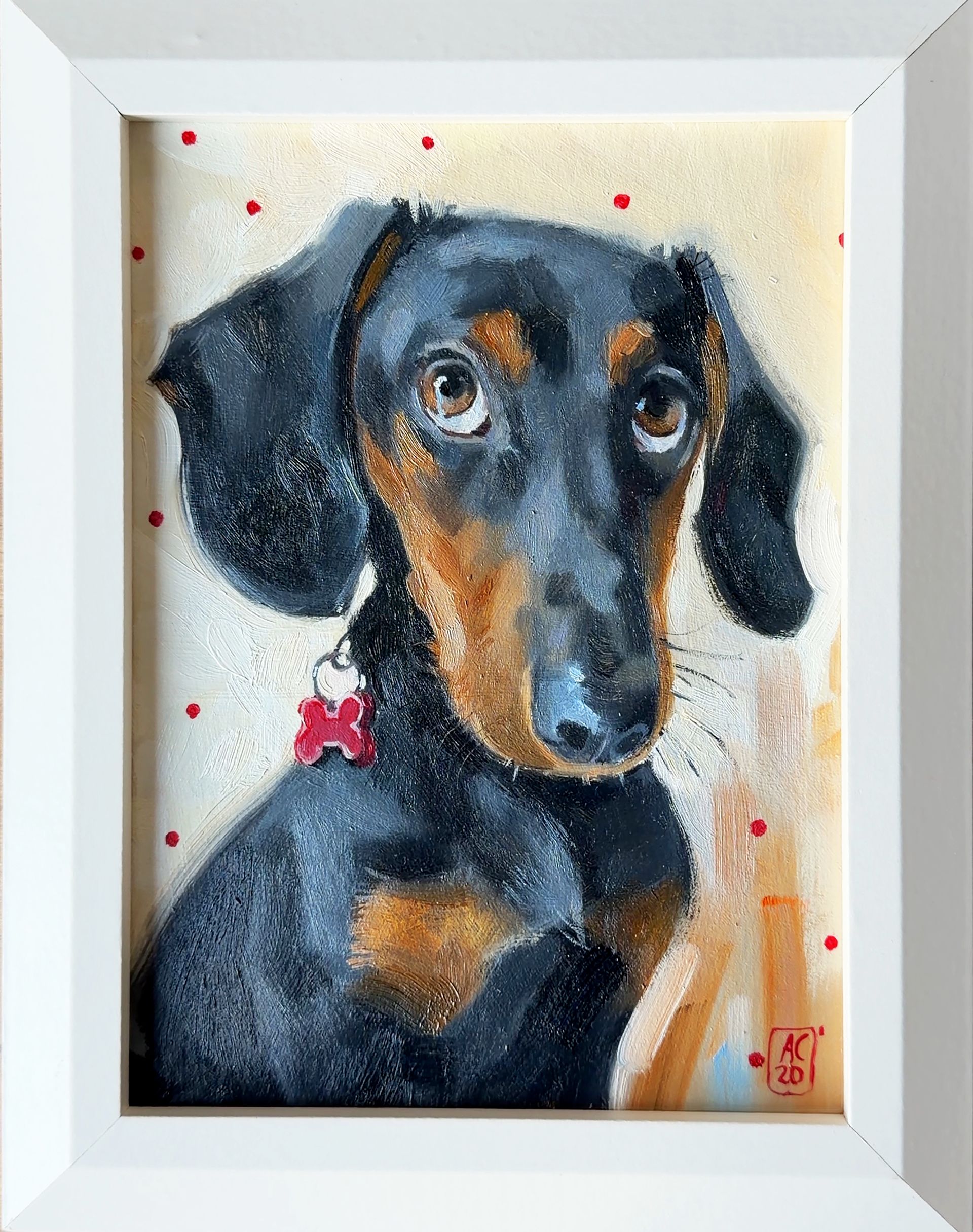 Александра Сергеева (Картина, живопись - 
                  19 x 24 см) Такса