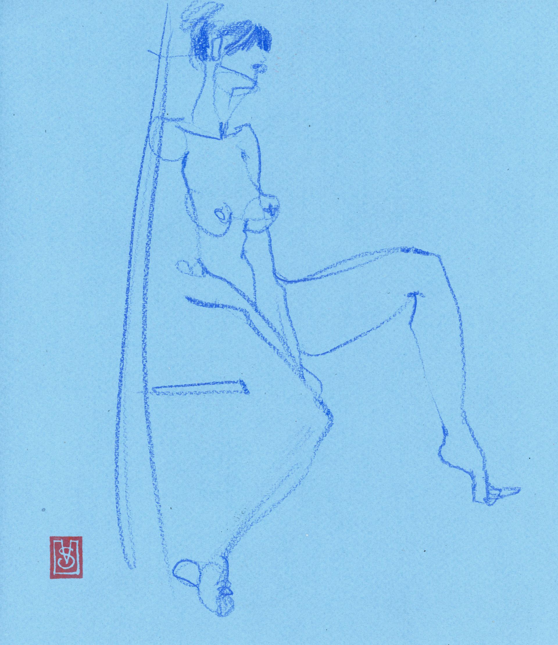 Виктория Севастьянова (Авторская графика - 
                  21 x 25 см) Nude life drawing 032