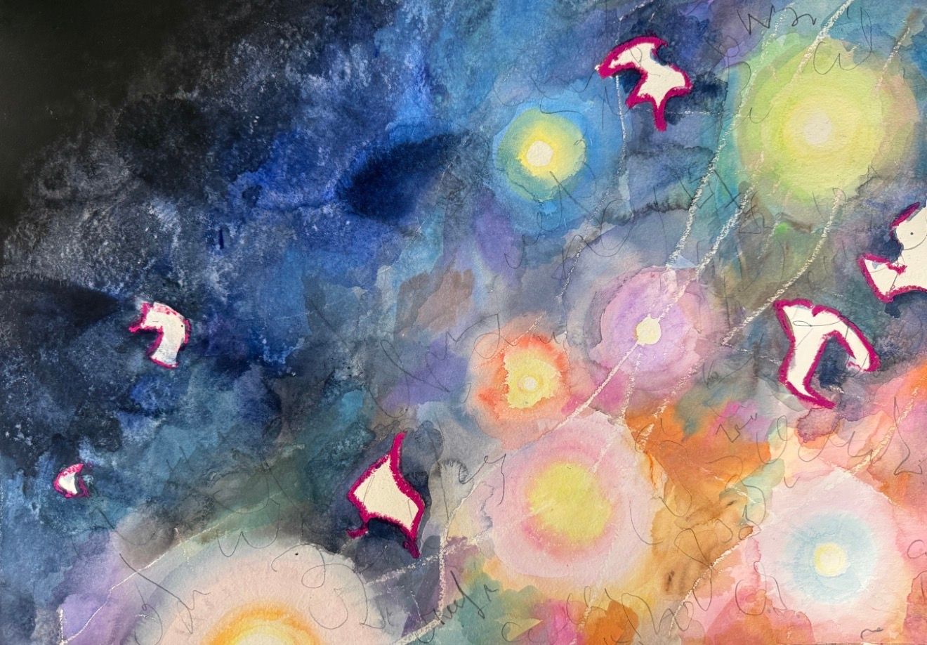 Екатерина Лаптева (Авторская графика - 
                  59 x 41 см) Глубина глубже, свет ярче