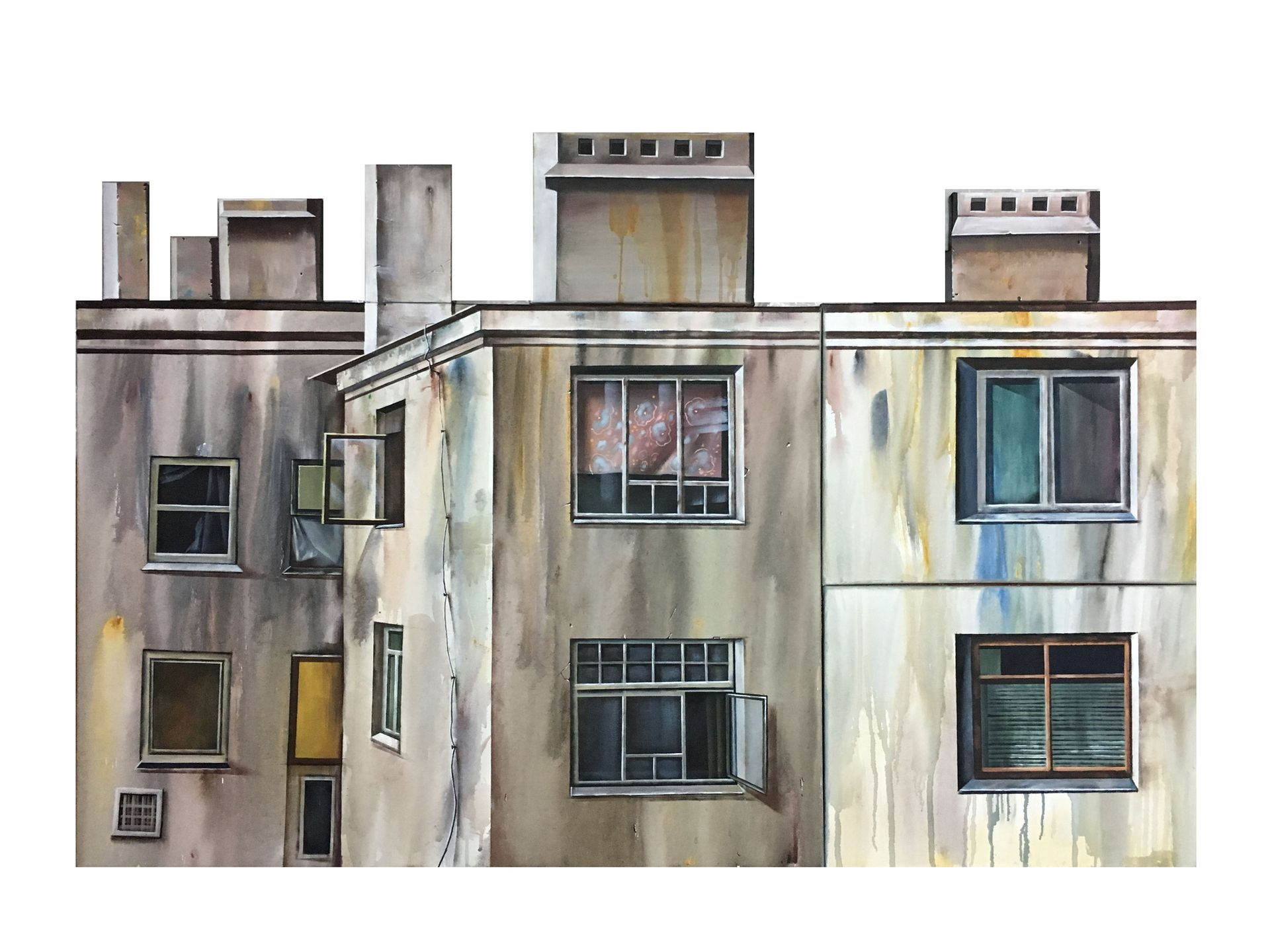 Динара Хёртнагль (Картина, живопись - 
                  150 x 120 см) Угловой дом