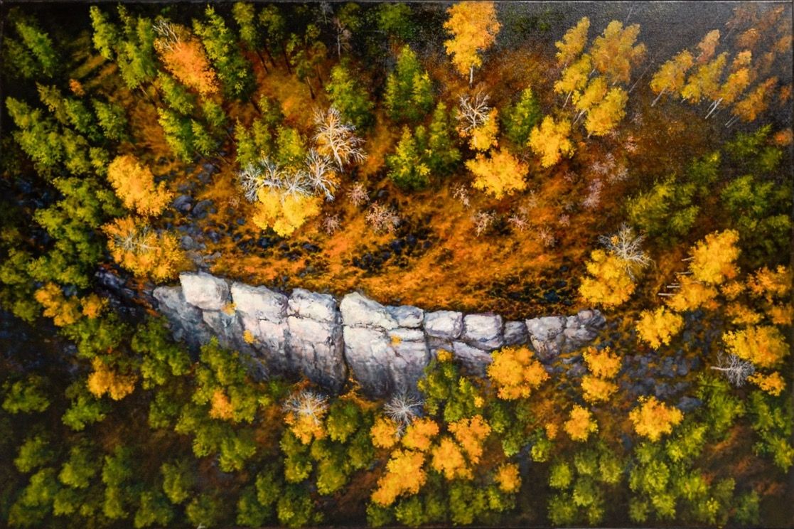 Ксения Саитова (Картина, живопись - 
                  120 x 80 см) Чёртово городище (Урал)