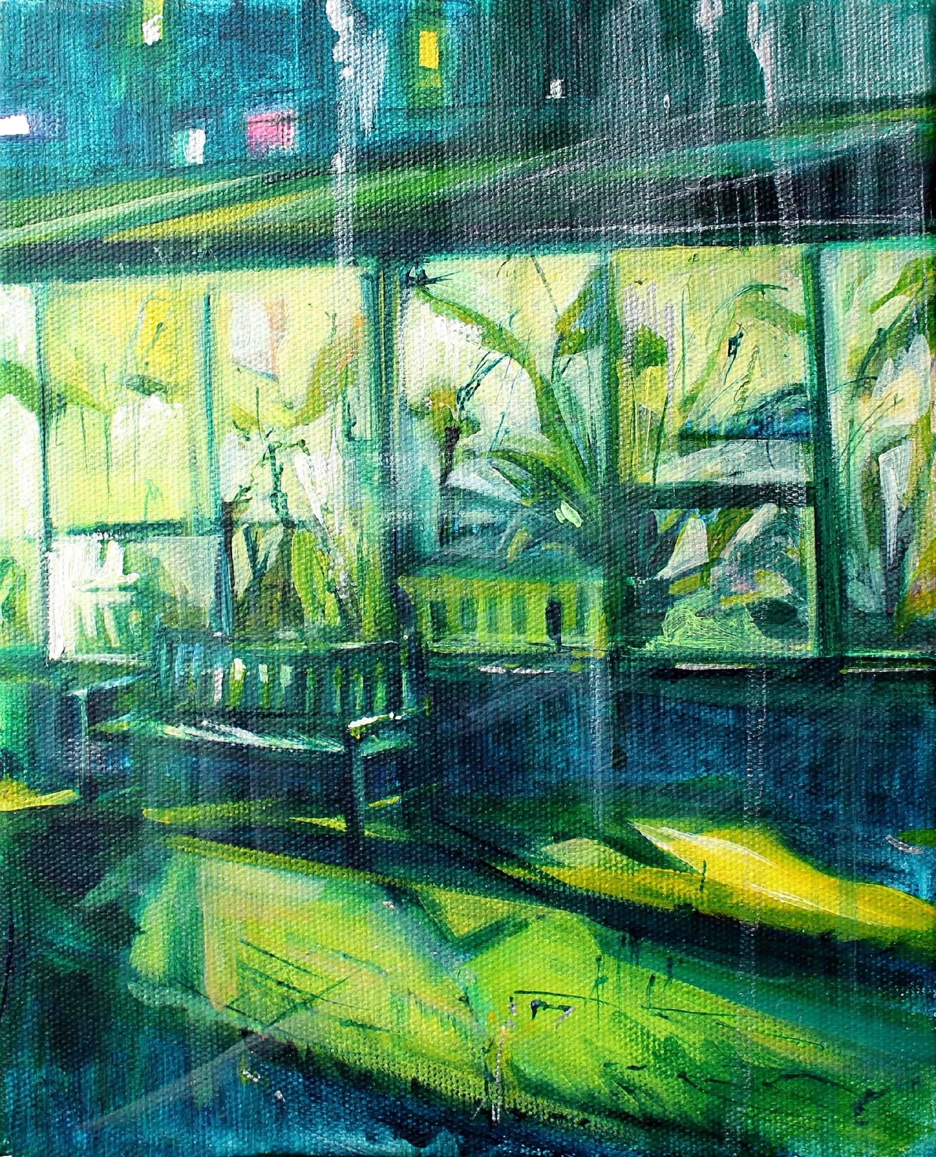 Дарья Воропаева (Картина, живопись - 
                  24 x 30 см) За стеклом