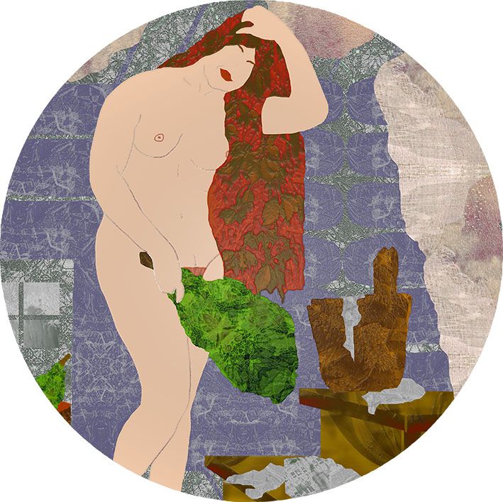 Лариса Корж (Графика цифровая (принты) - 
                  30 x 35 см) В бане