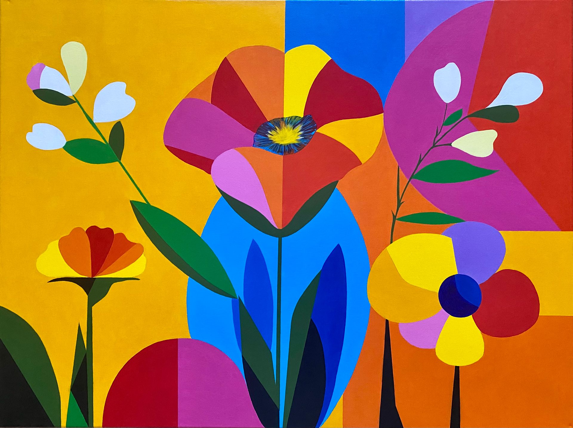 Ксения Молукова (Картина, живопись - 
                  80 x 60 см) Цветение в огне