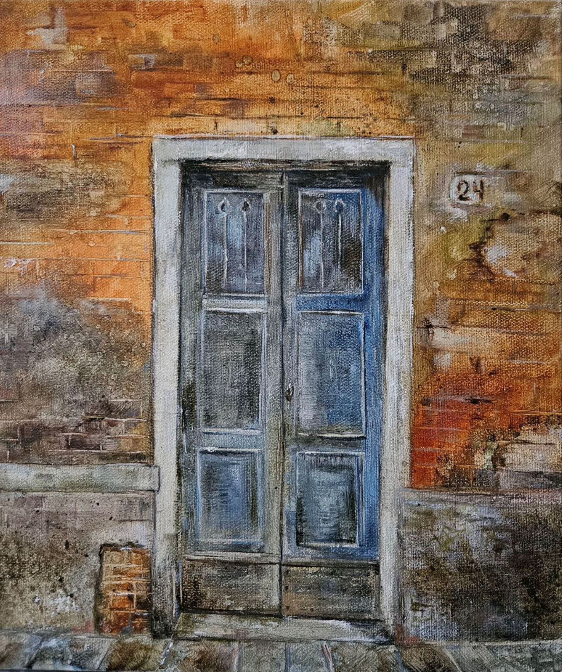 Людмила Пономарева (Картина, живопись - 
                  30 x 35 см) Дом №24